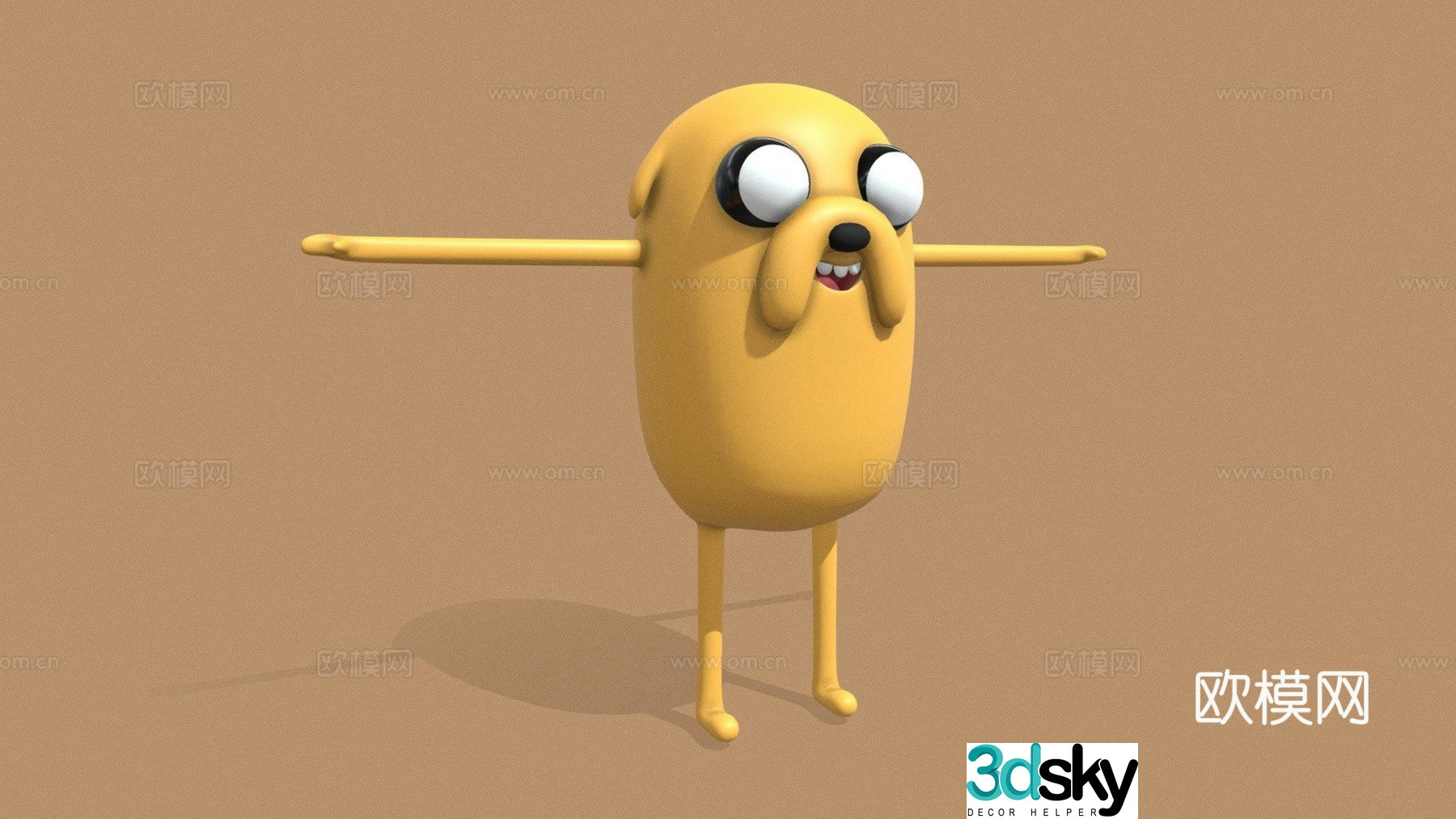jack dog 3d model 3d model