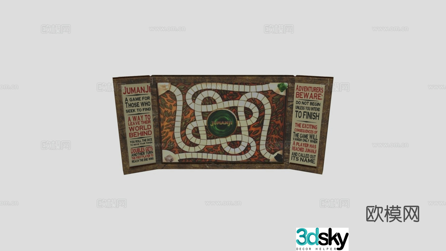 Jumanji game board 3d model