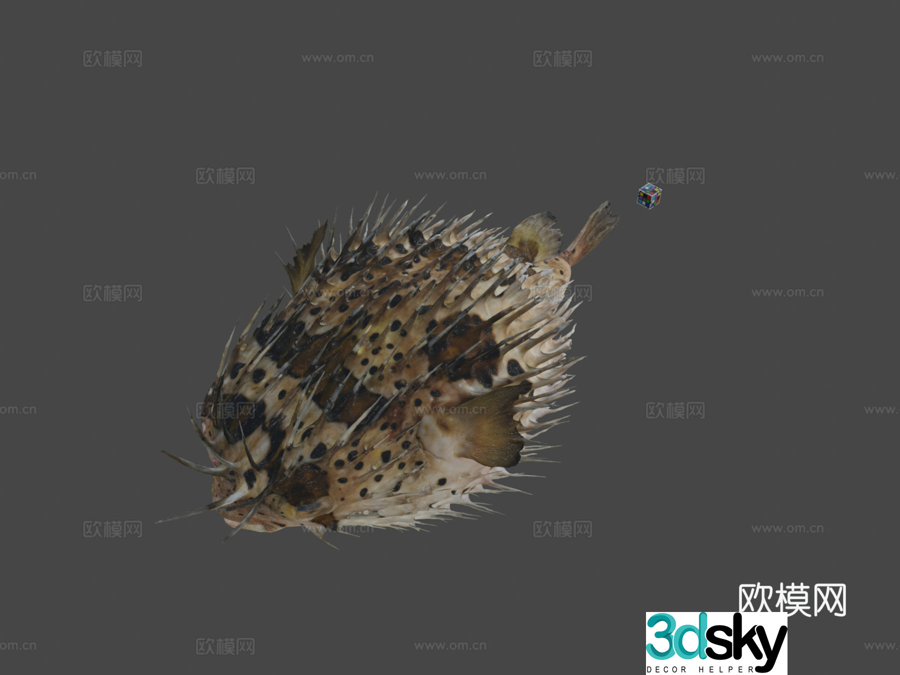 CC0 puffer fish? Inflatable ball fish 3d model