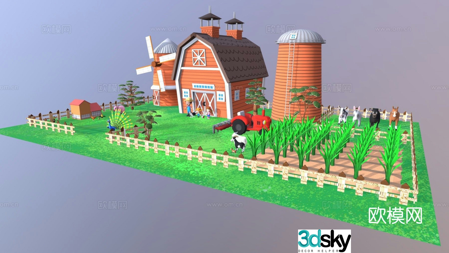 Hay Day set 3d model