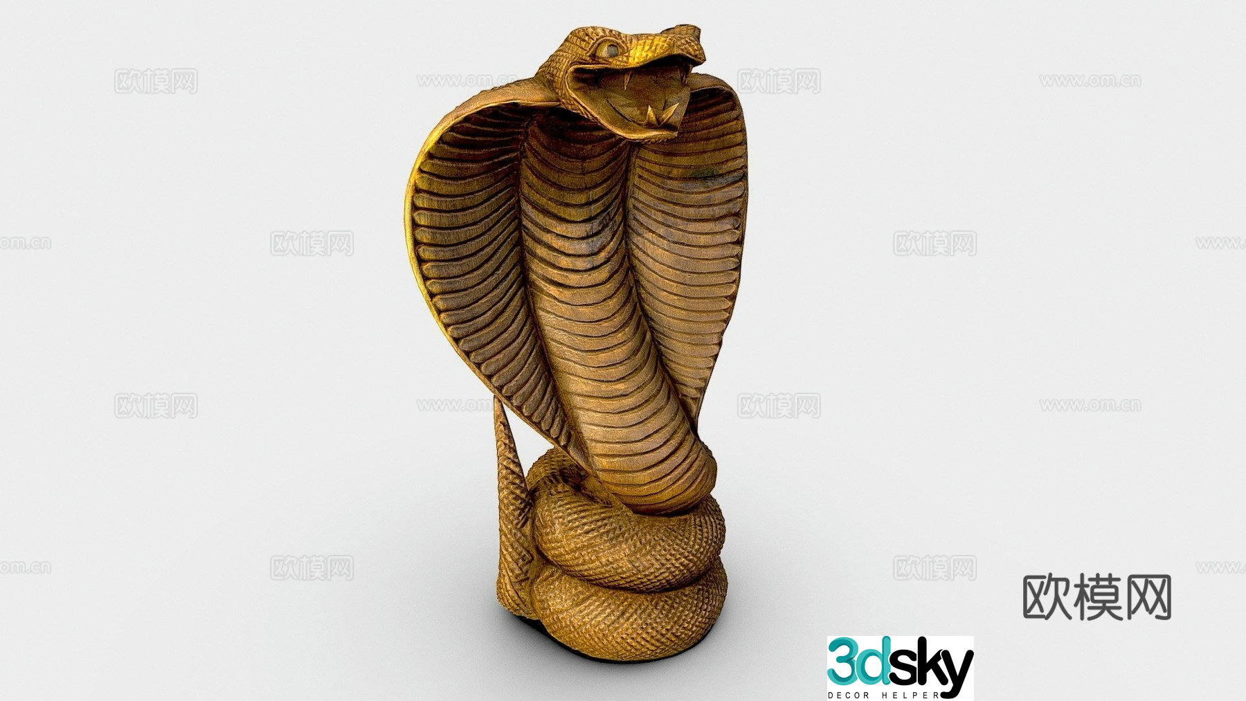wooden cobra 3d model