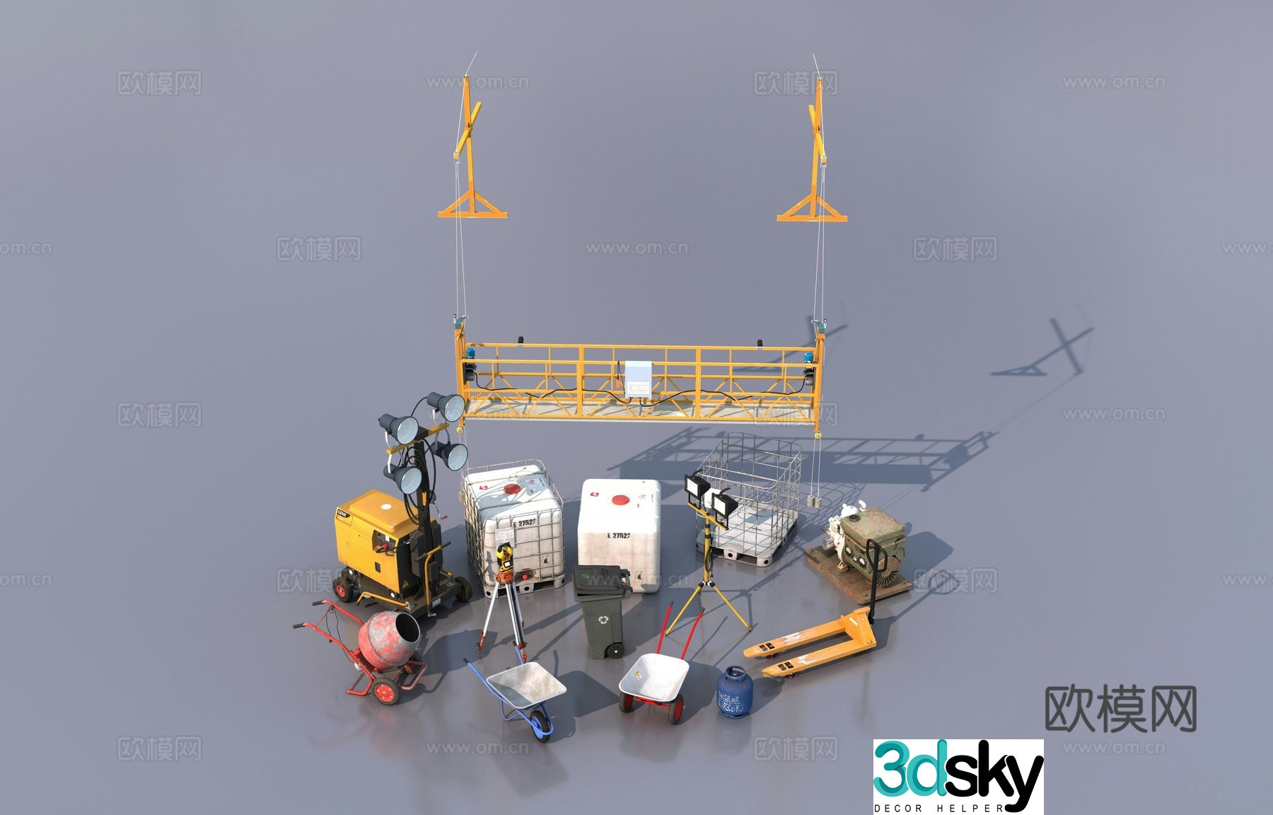 Industrial tools facility 3d model