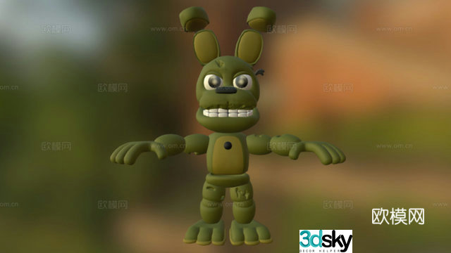 Adventure spring trap model 3d model