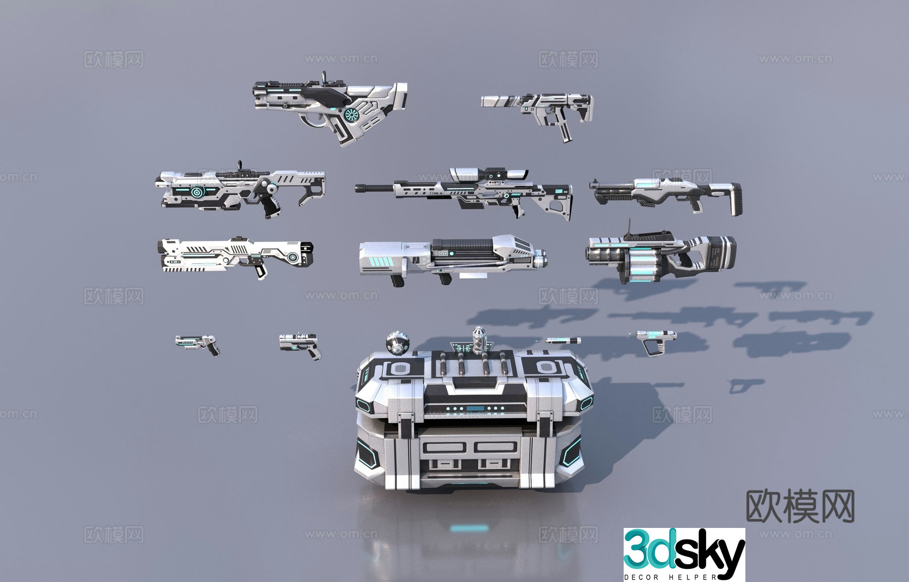 sci-fi equipment 3d model