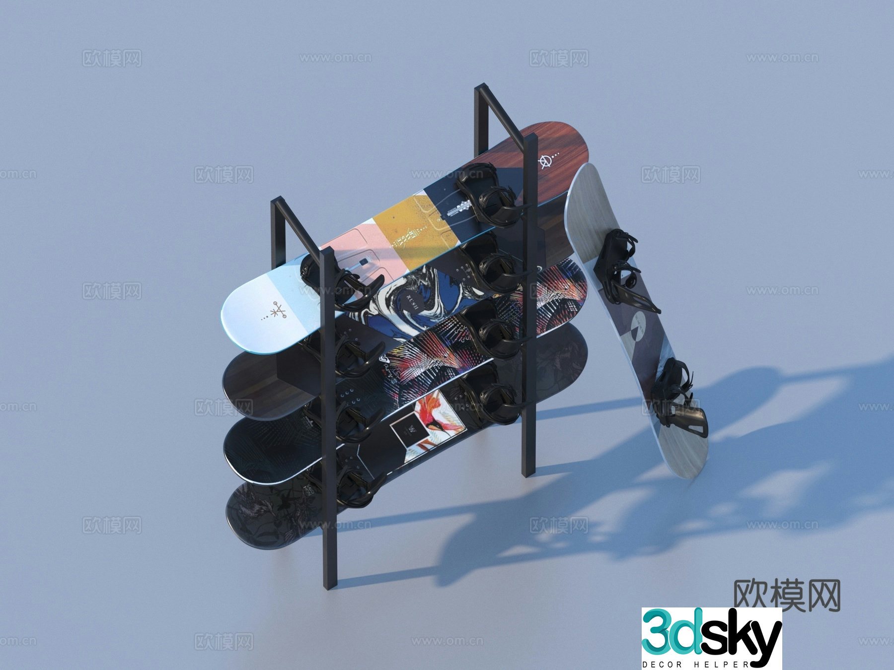 skateboard sports equipment 3d model