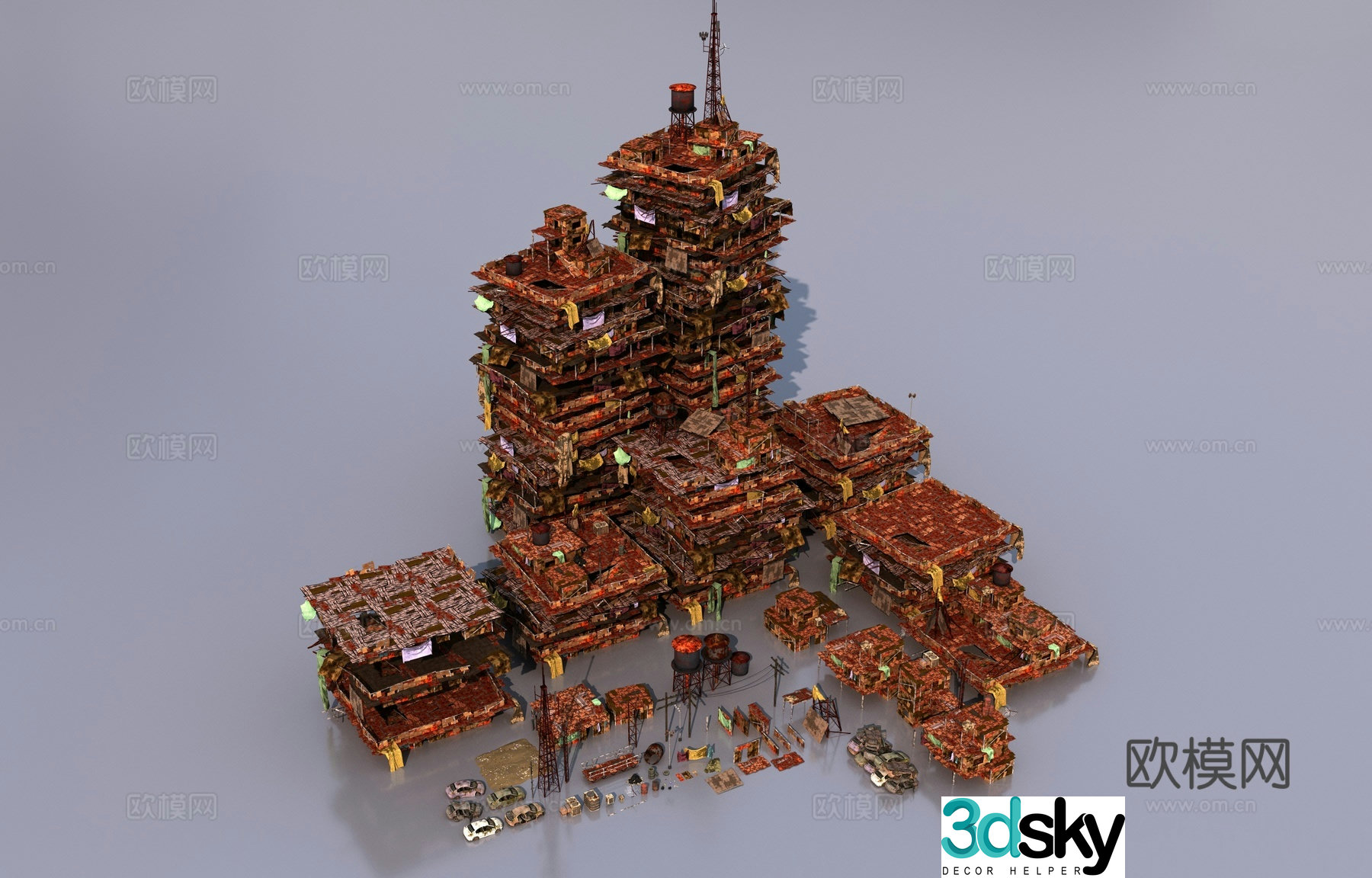 Doomsday style building 3d model