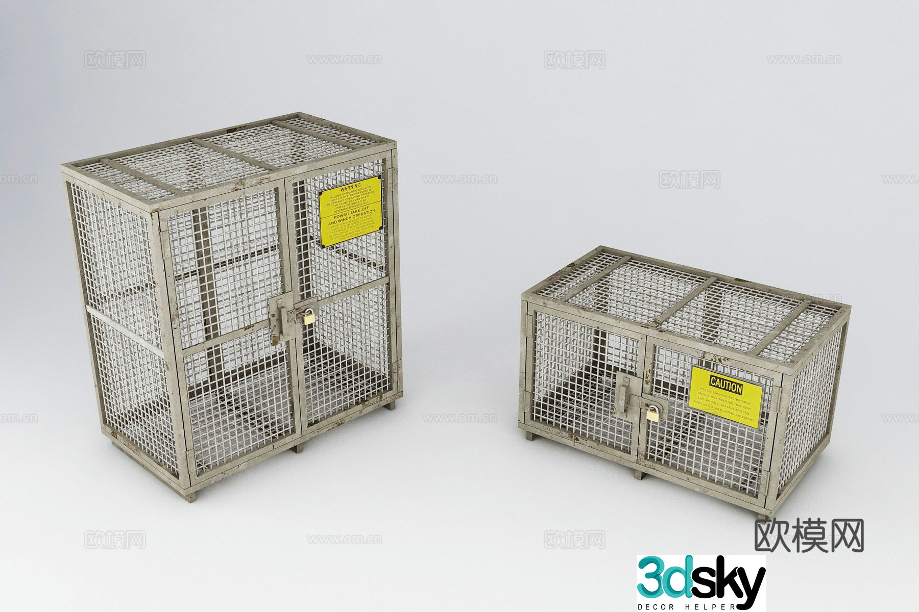 animal cage iron cage metal cage 3d model