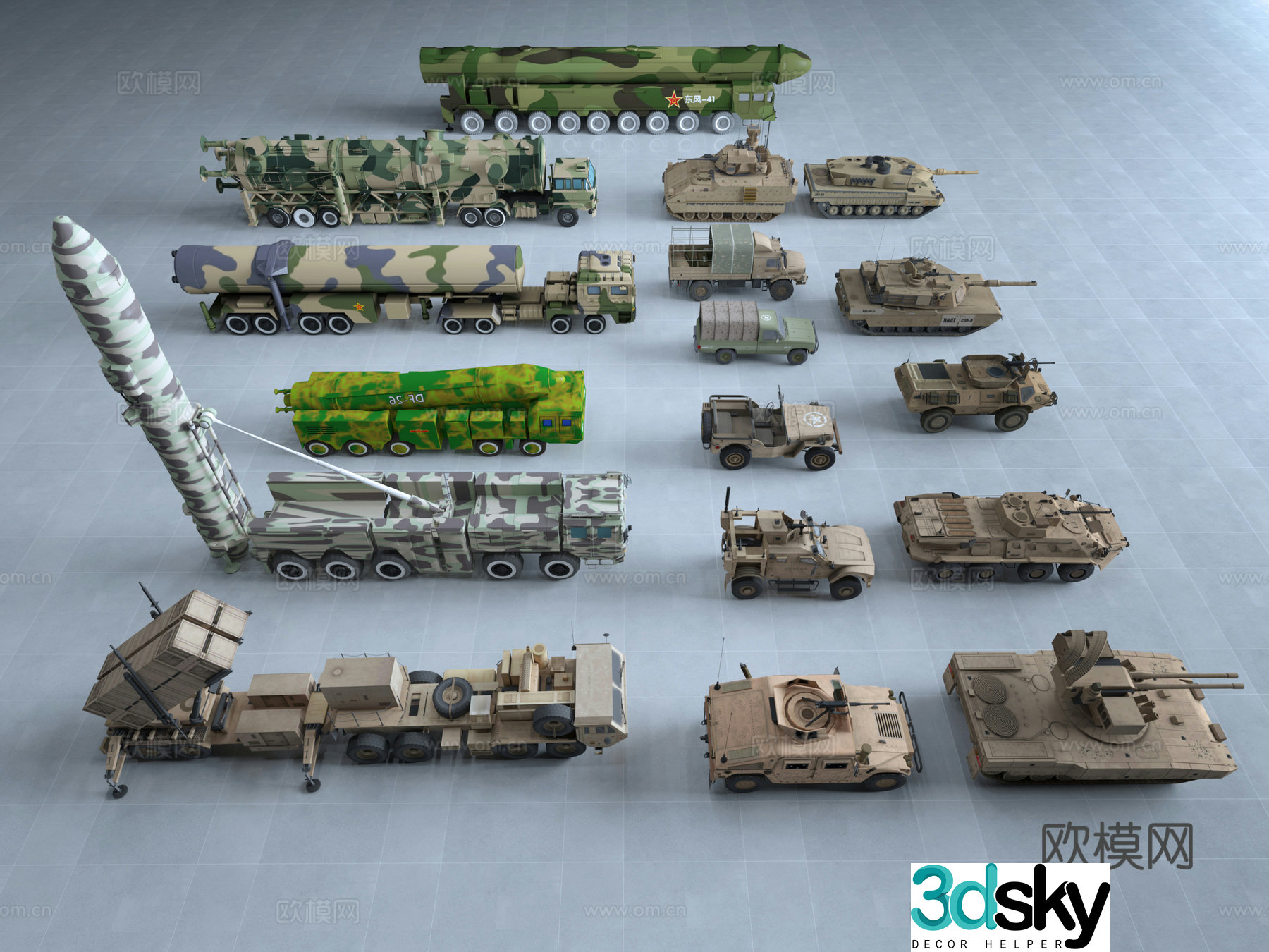 tank missile 3d model