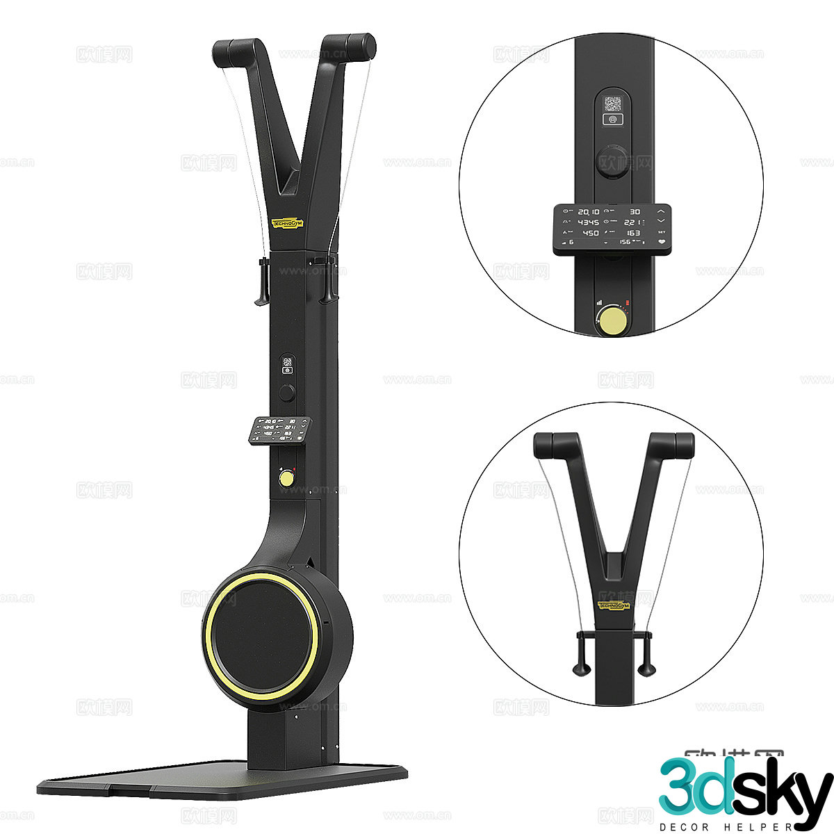 Modern fitness equipment 3d model