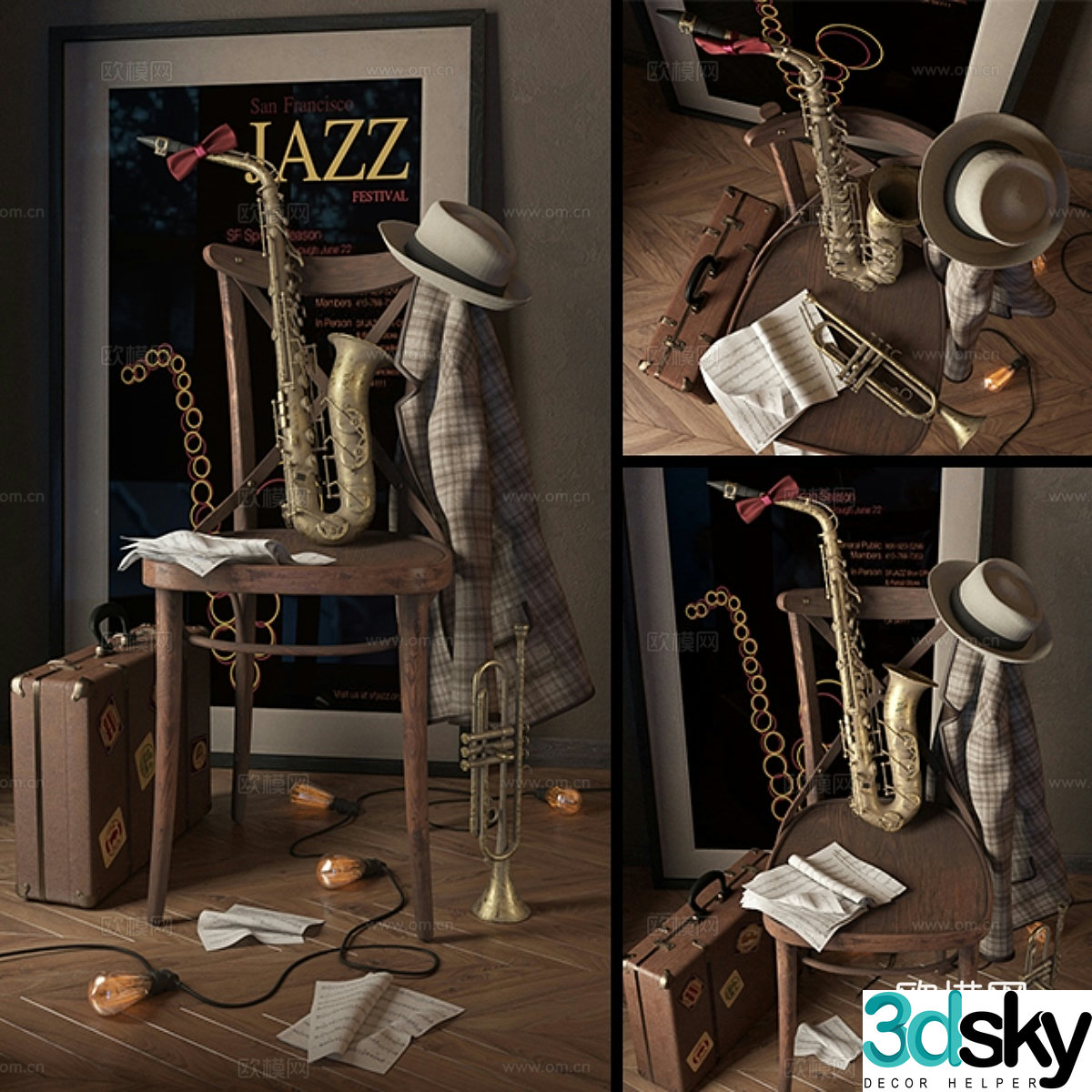 saxophone 3d model