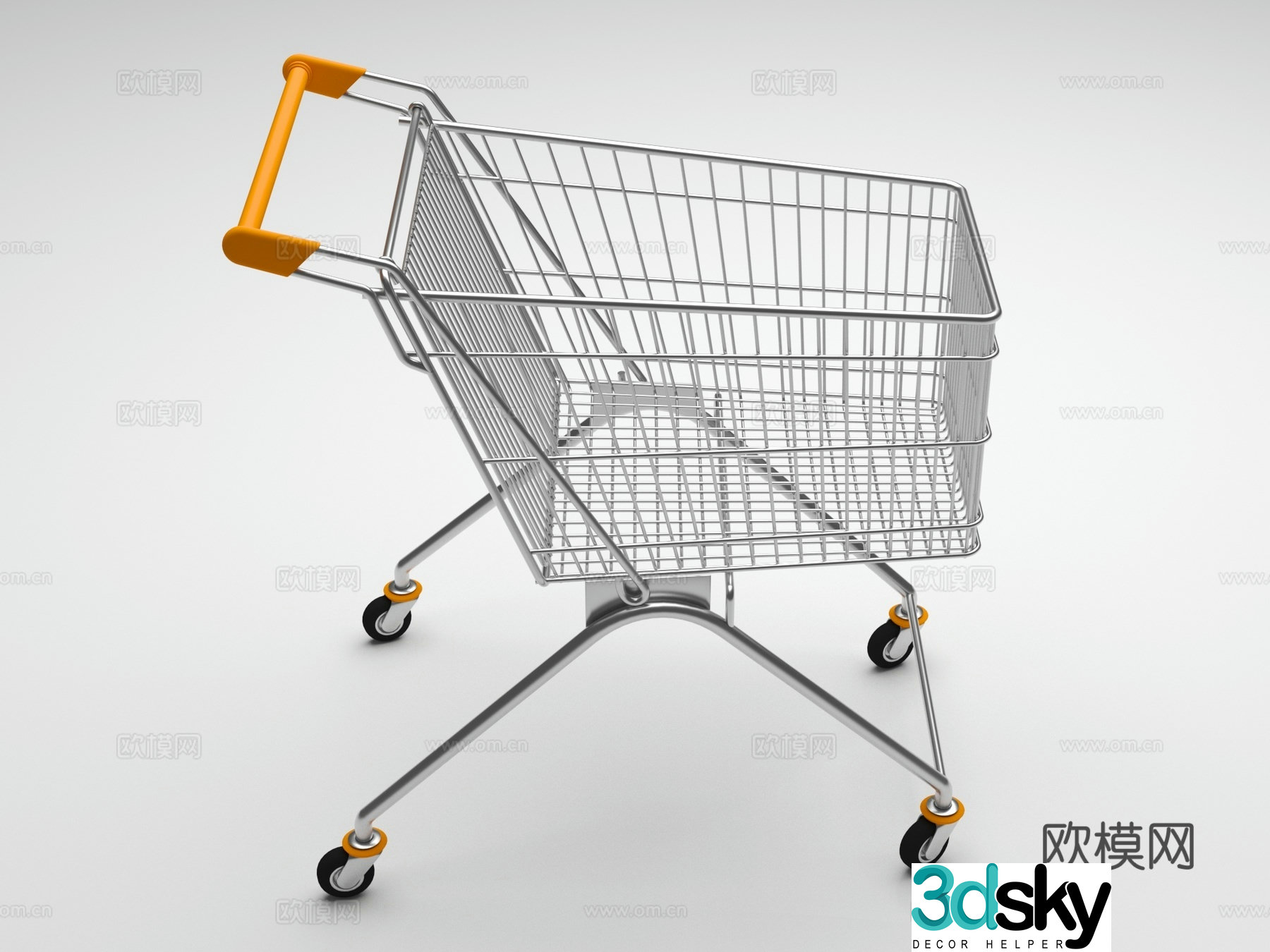 Shopping cart supermarket shopping cart 3d model