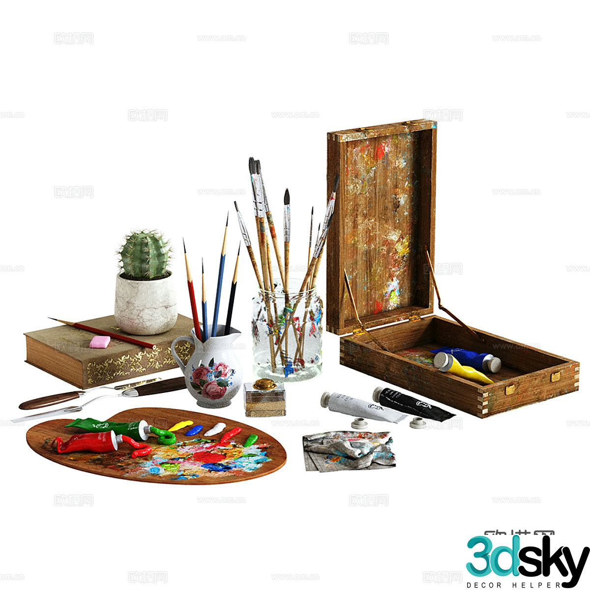 Painting tools 3d model