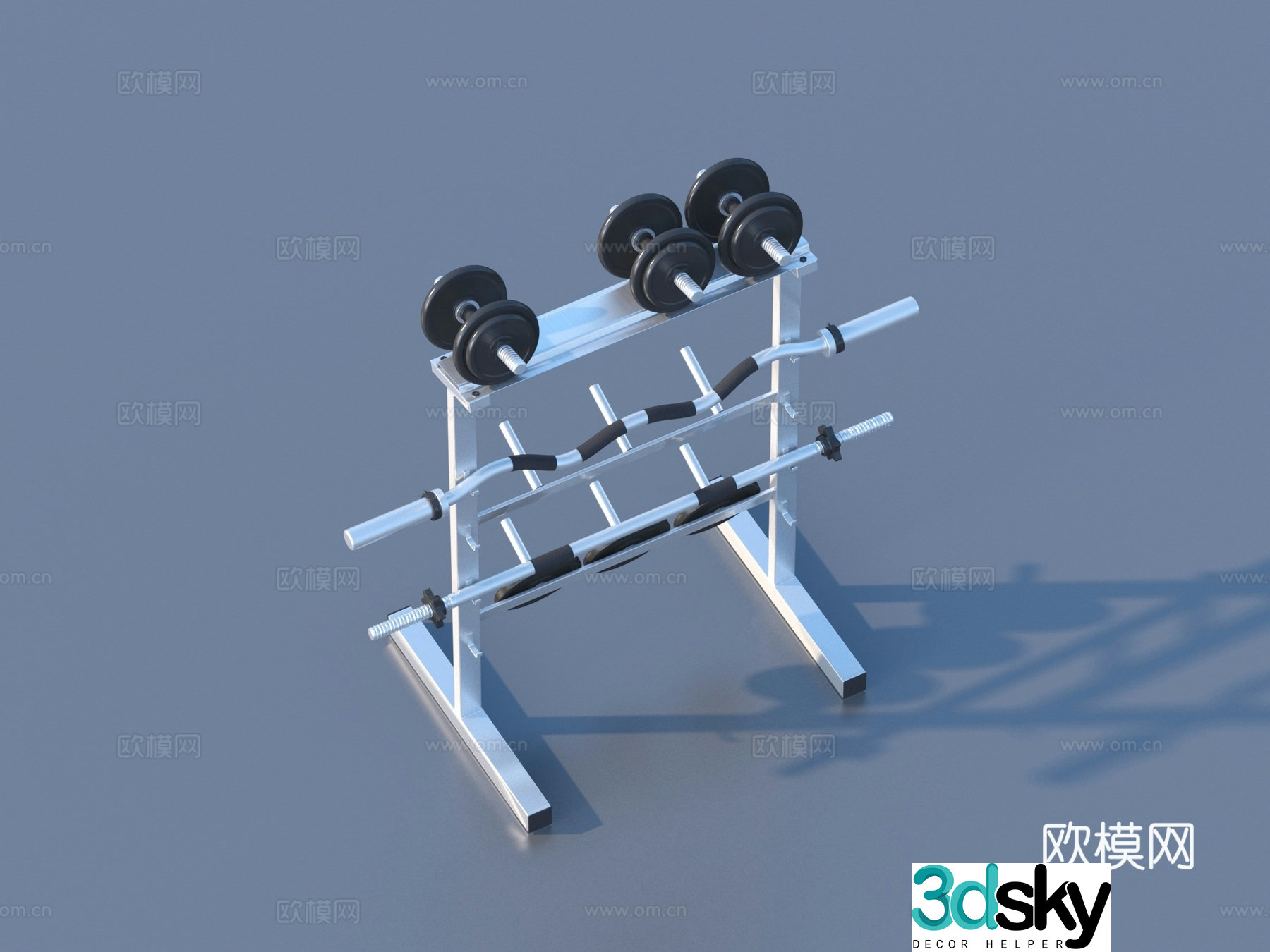 Fitness equipment sports equipment 3d model