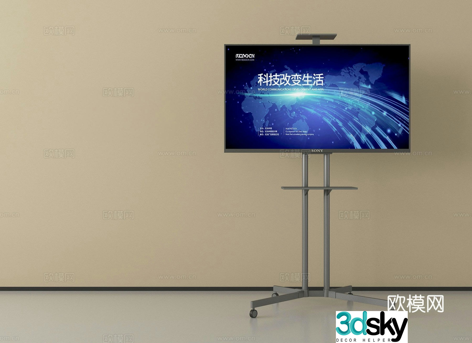 Modern smart tv mobile tv 3d model