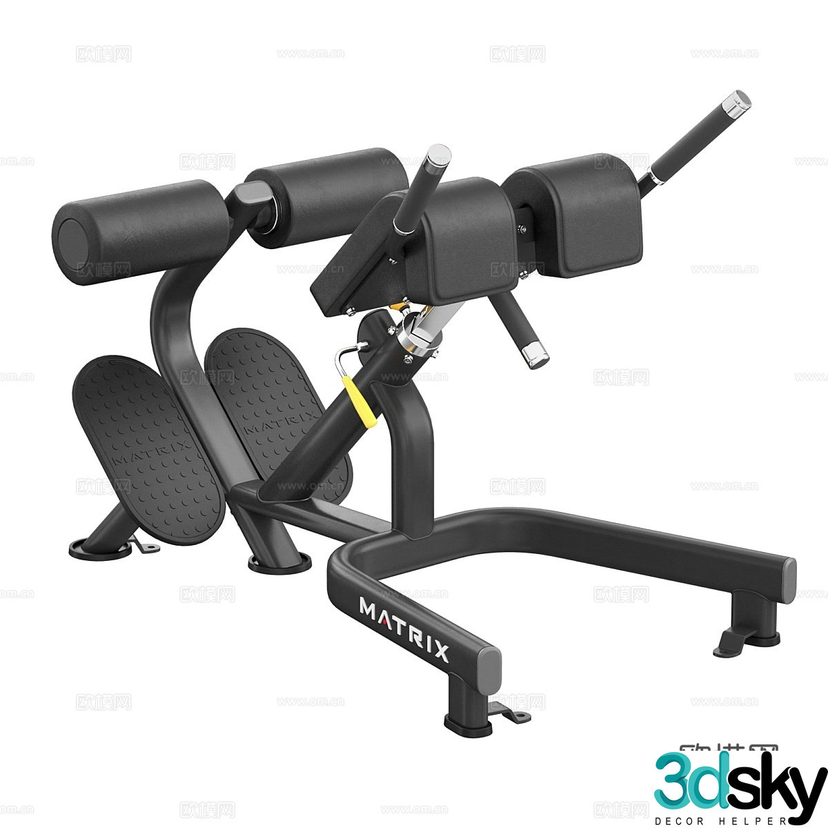 Magnum back extension bench 3d model