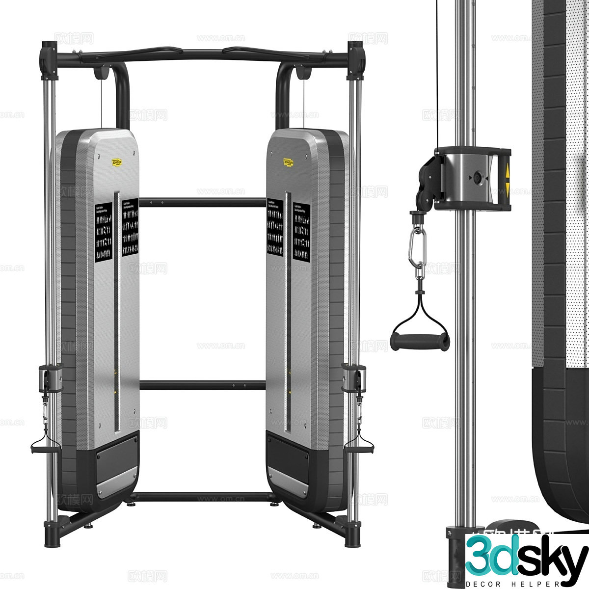 MB430 two-way adjustable pulley 3d model