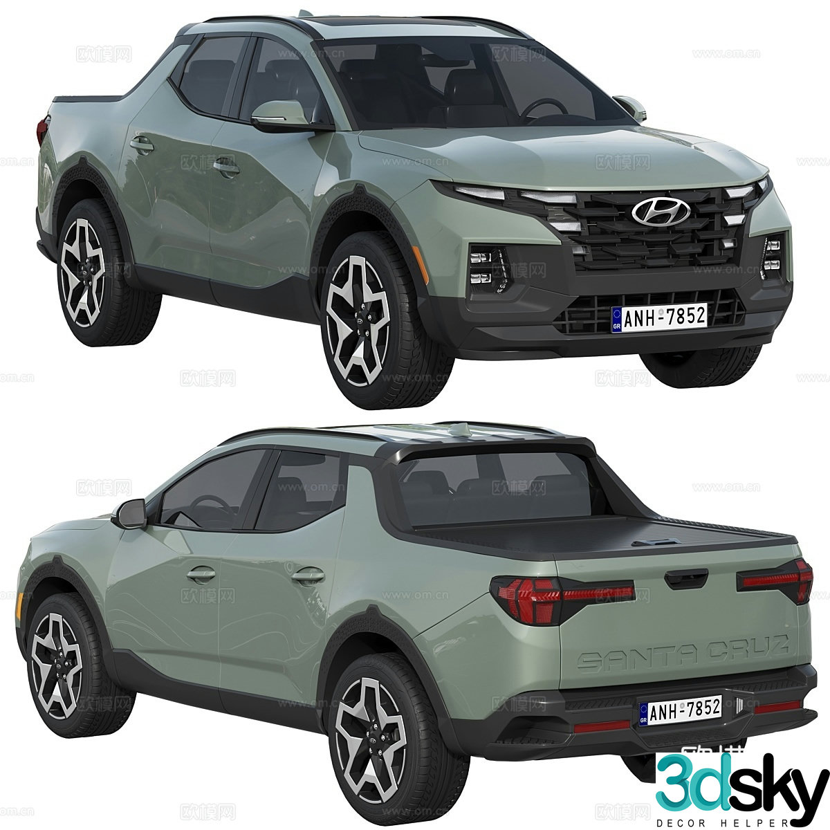 modern santa cruz 3d model