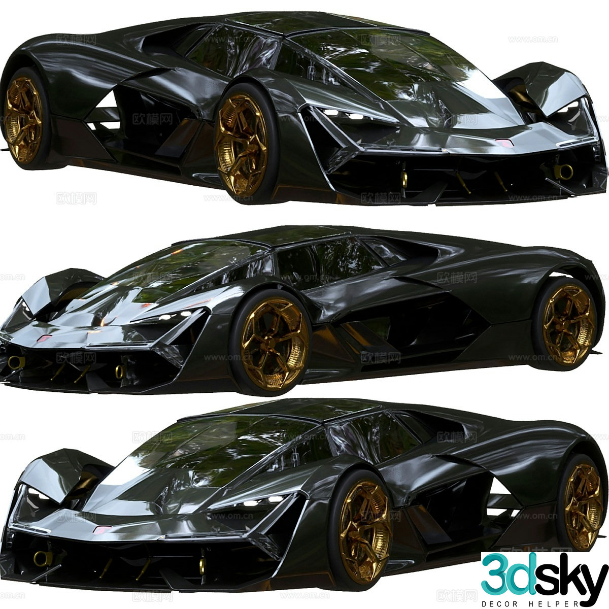 Lamborghini Terzo Millenio 3d model