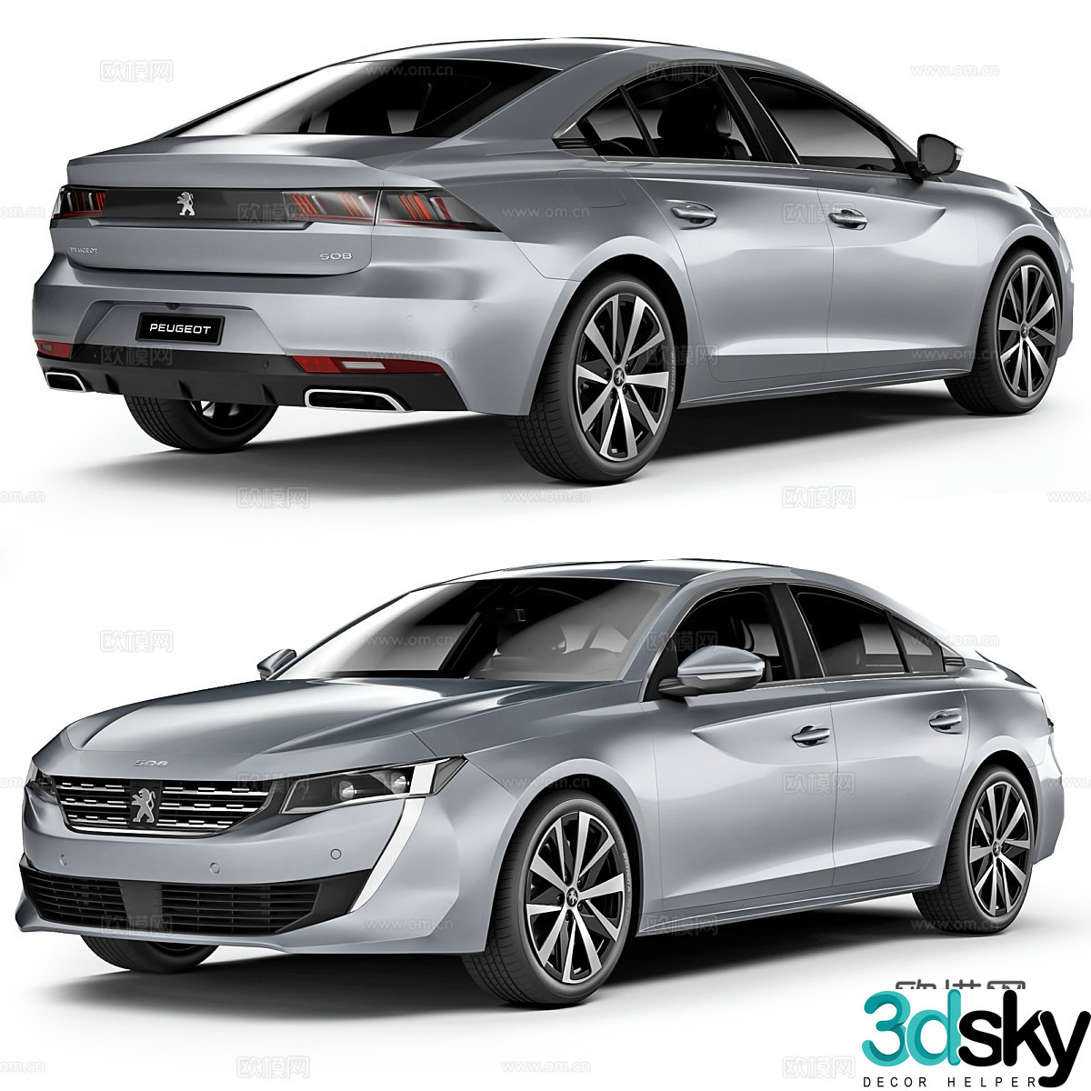 Peugeot 508 2019 3d model