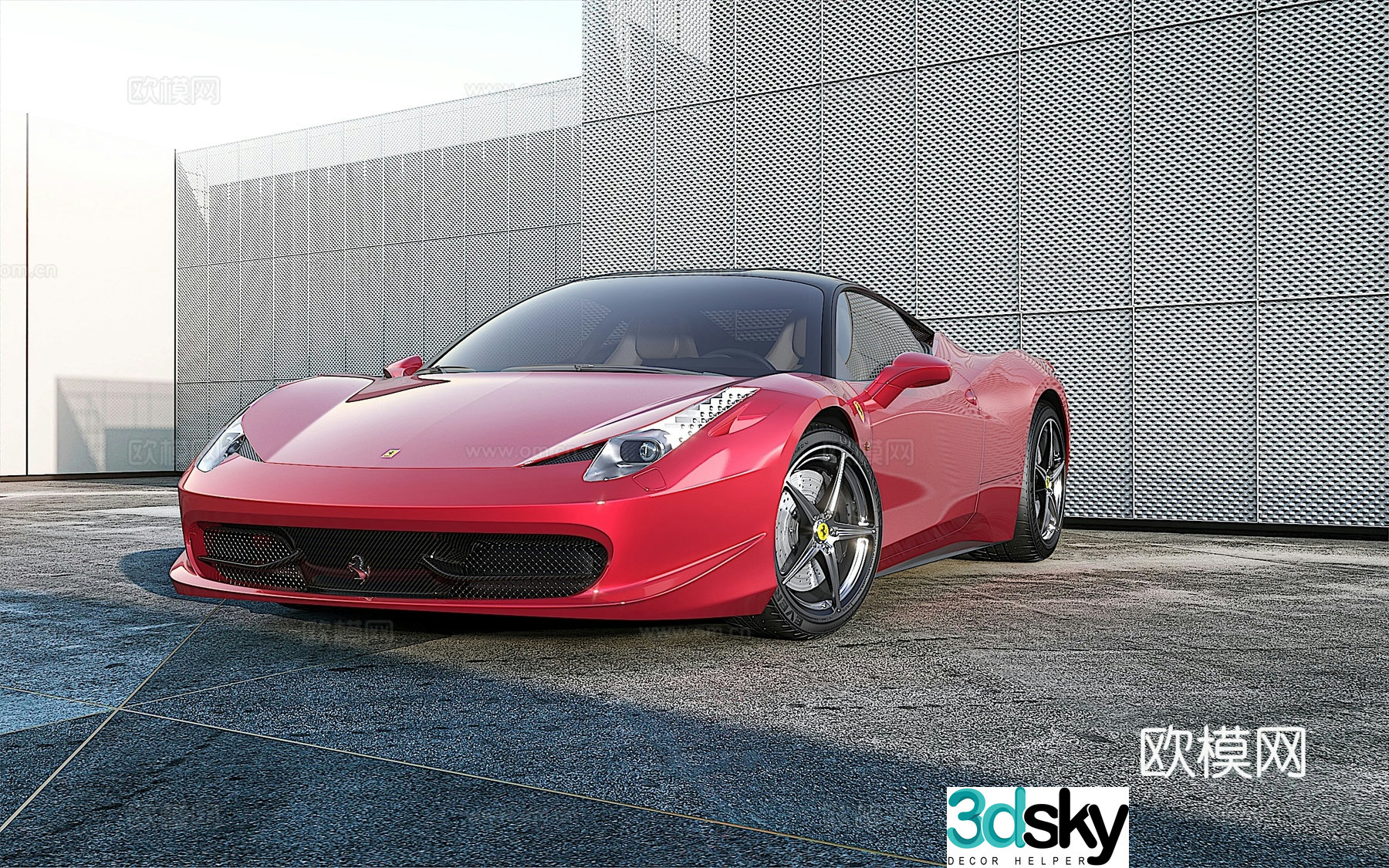 modern sports car modern car high performance car european and american car 3d model