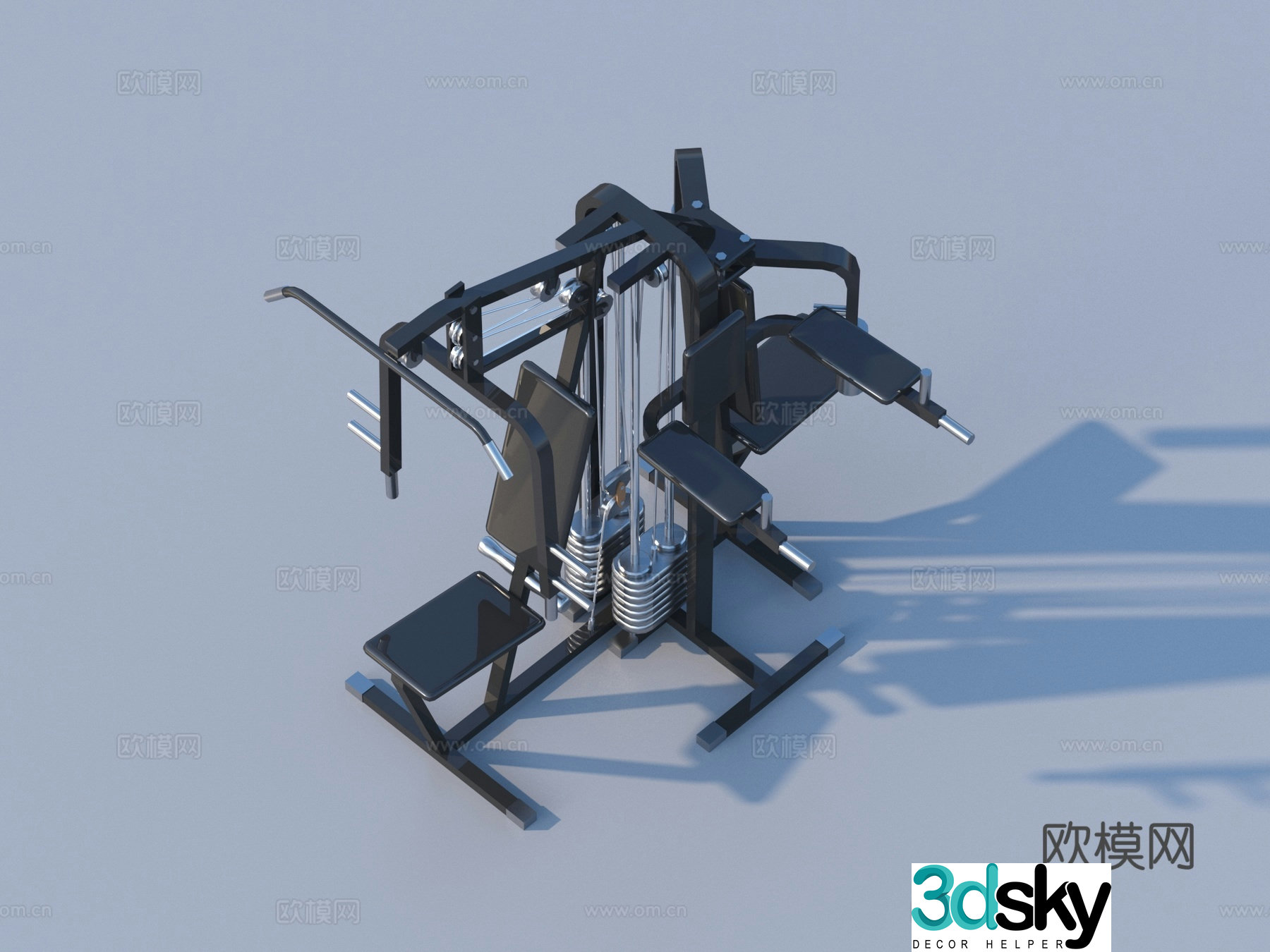 Fitness equipment sports equipment 3d model