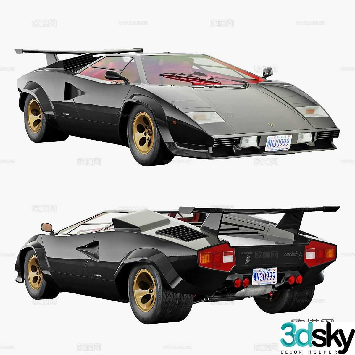 Lamborghini Countach LP500S 3d model
