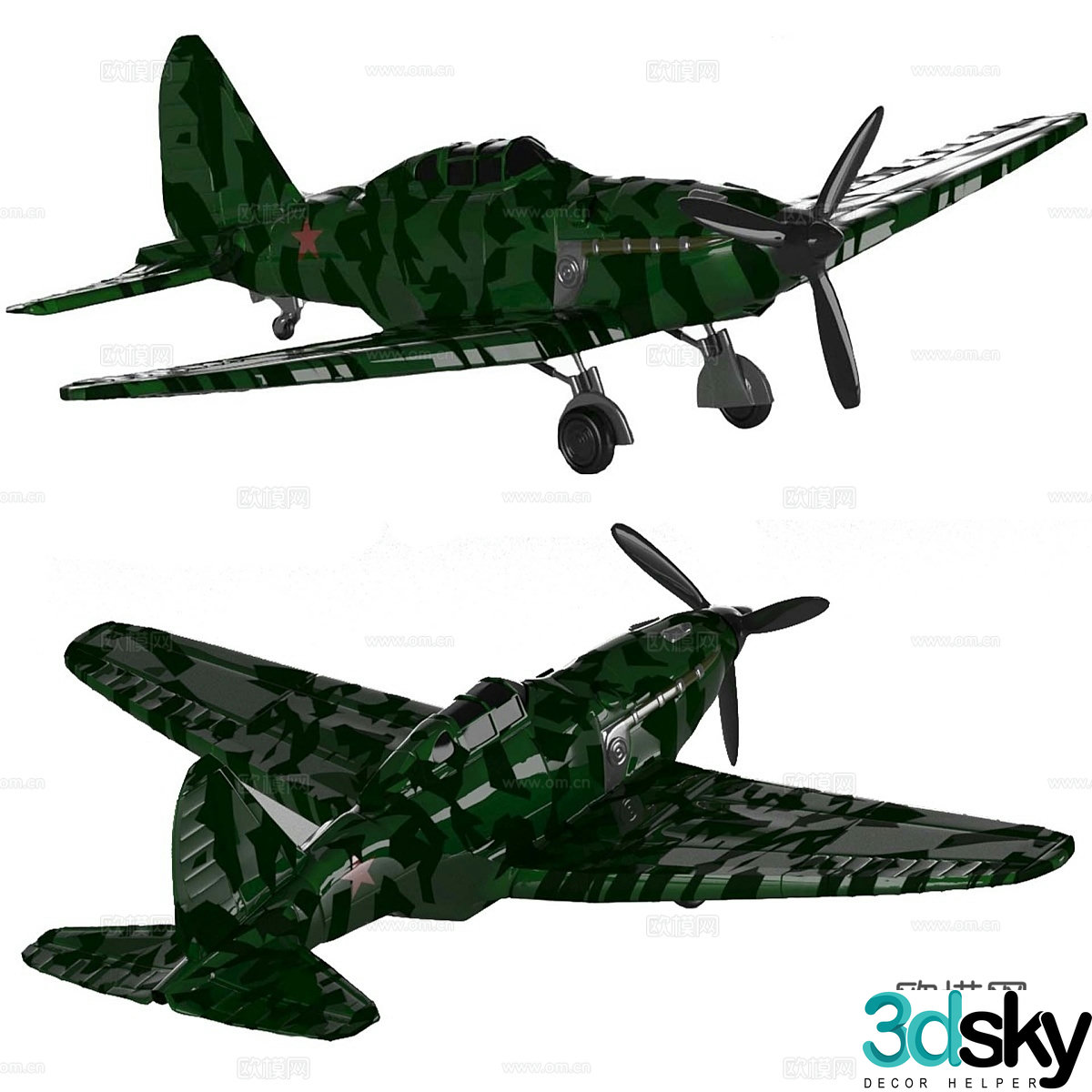 Sukhoi SU-1 aircraft 3d model