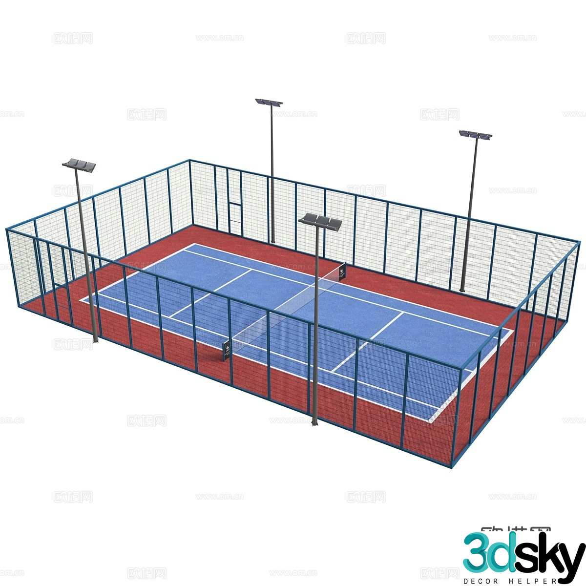 Tennis court 3d model