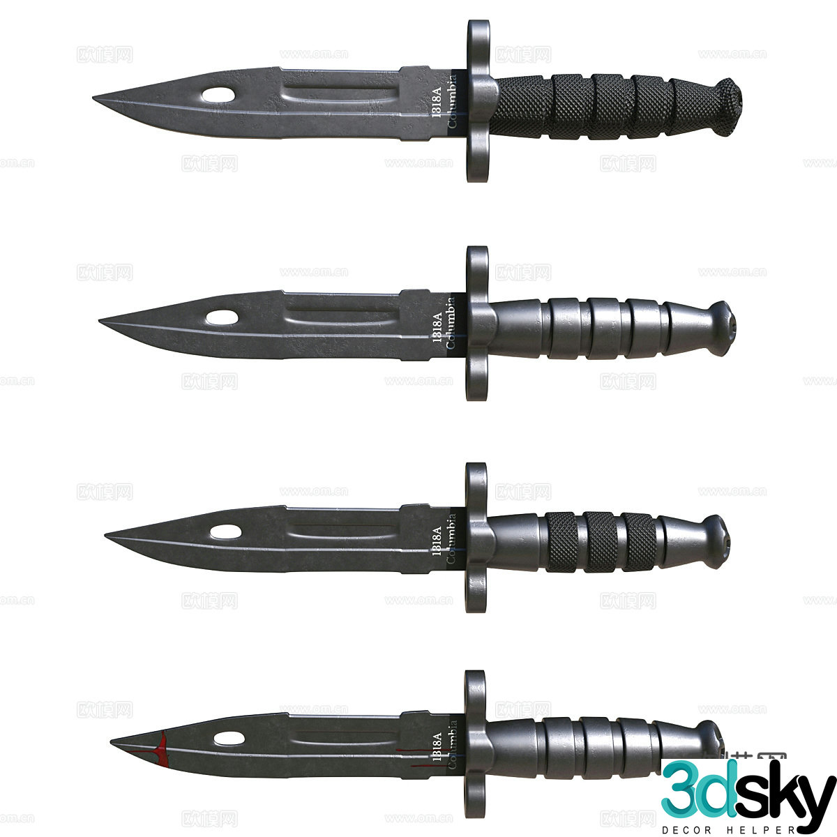 knife dagger 3d model