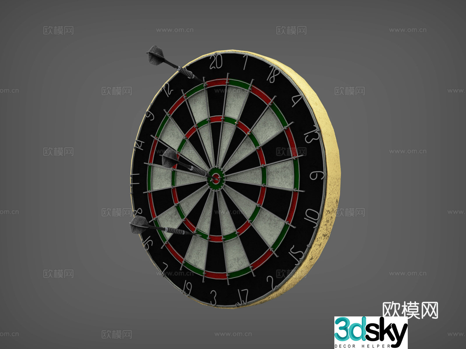 Darts throwing weapons dart needle dart barrel dart shaft dart wing 3d model
