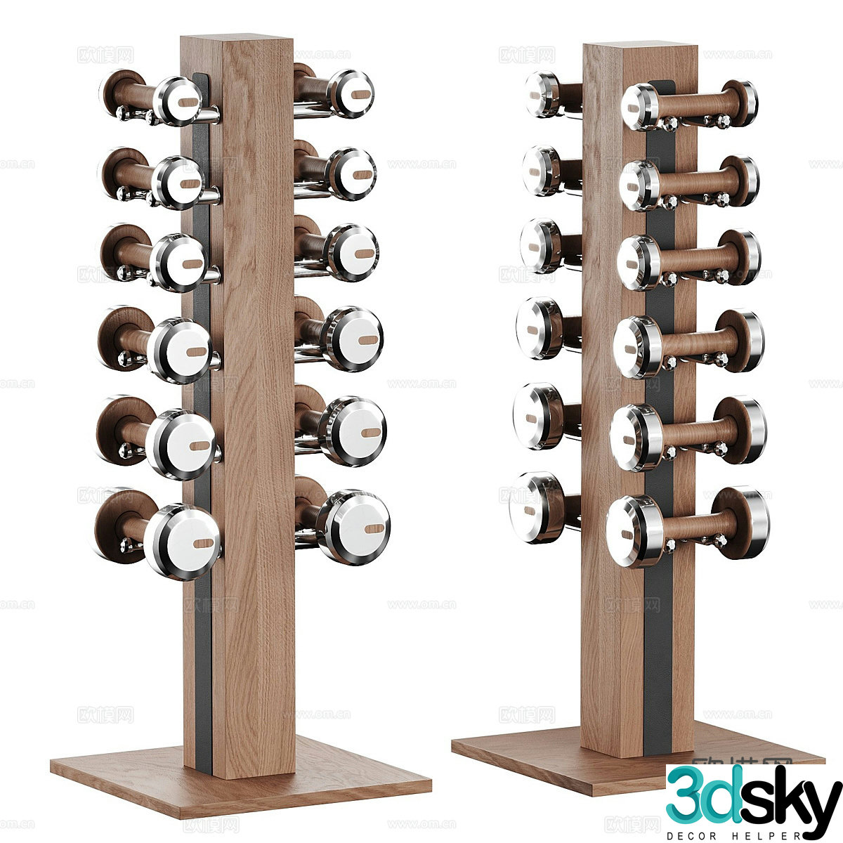 Fitness equipment dumbbell dumbbell rack 3d model