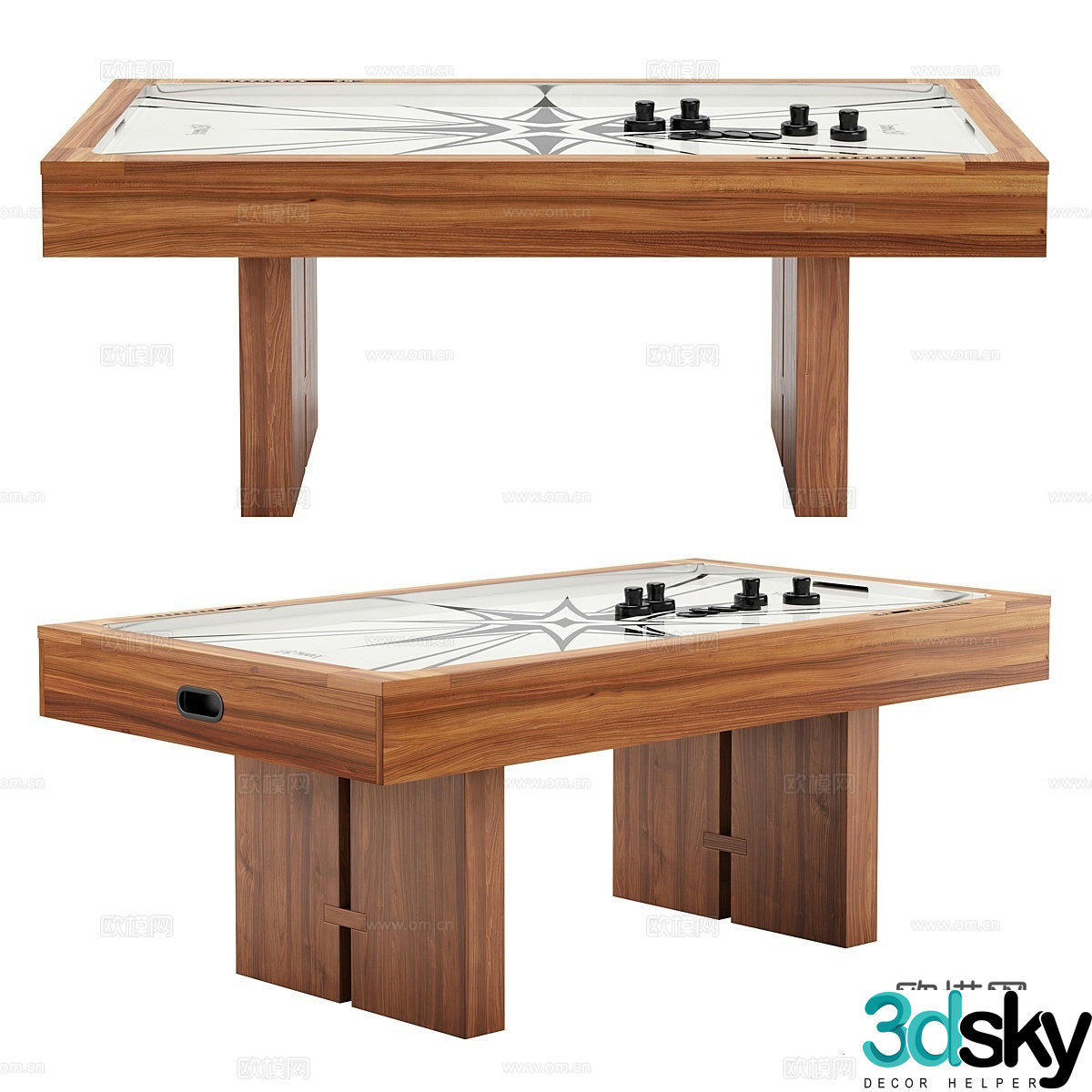 Crate And Barrel air hockey table 3d model