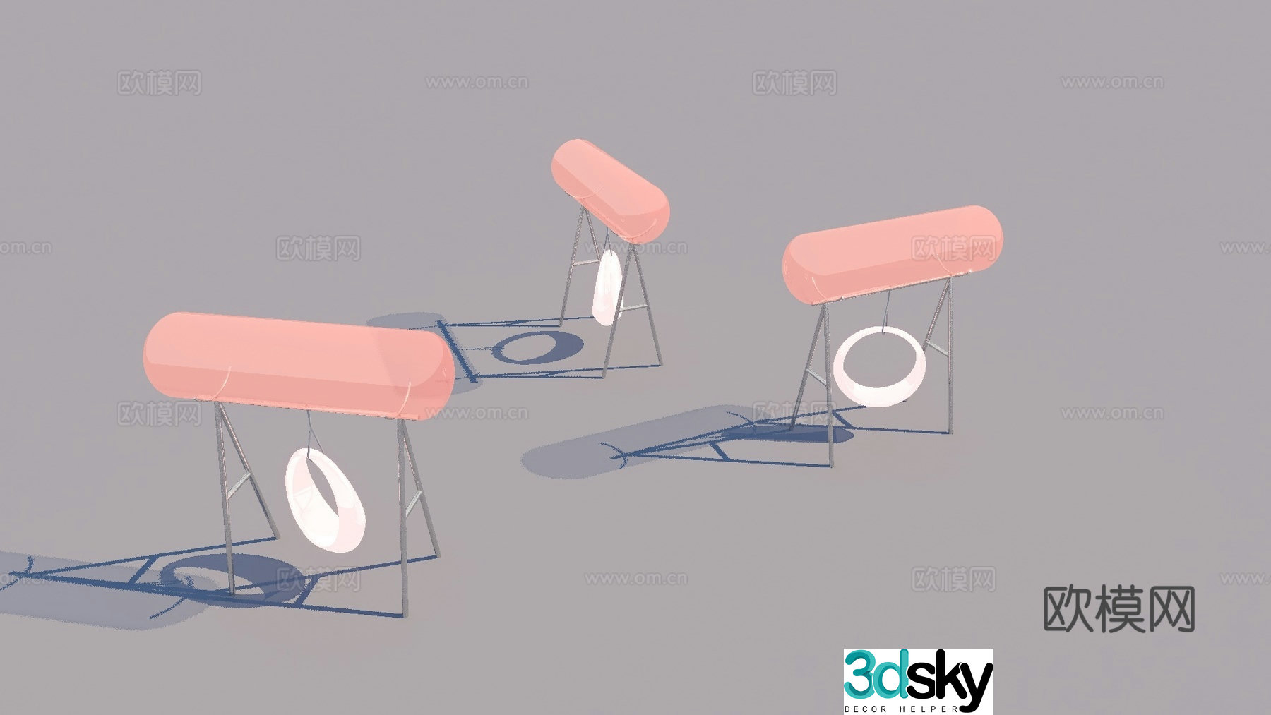 Landscape sketches, amusement facilities, hanging chairs, outdoor chairs 3D model