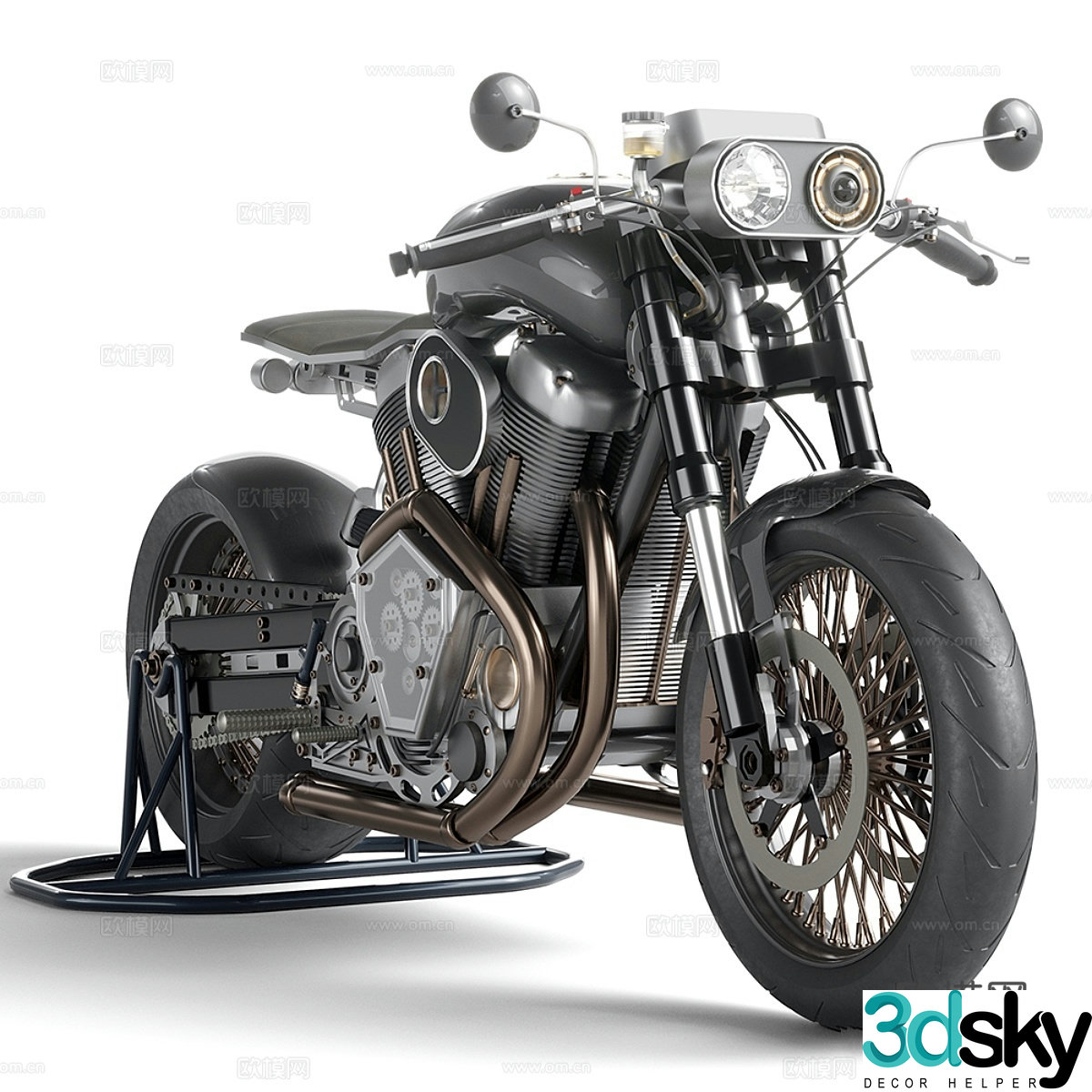 Custom motorcycle 3d model