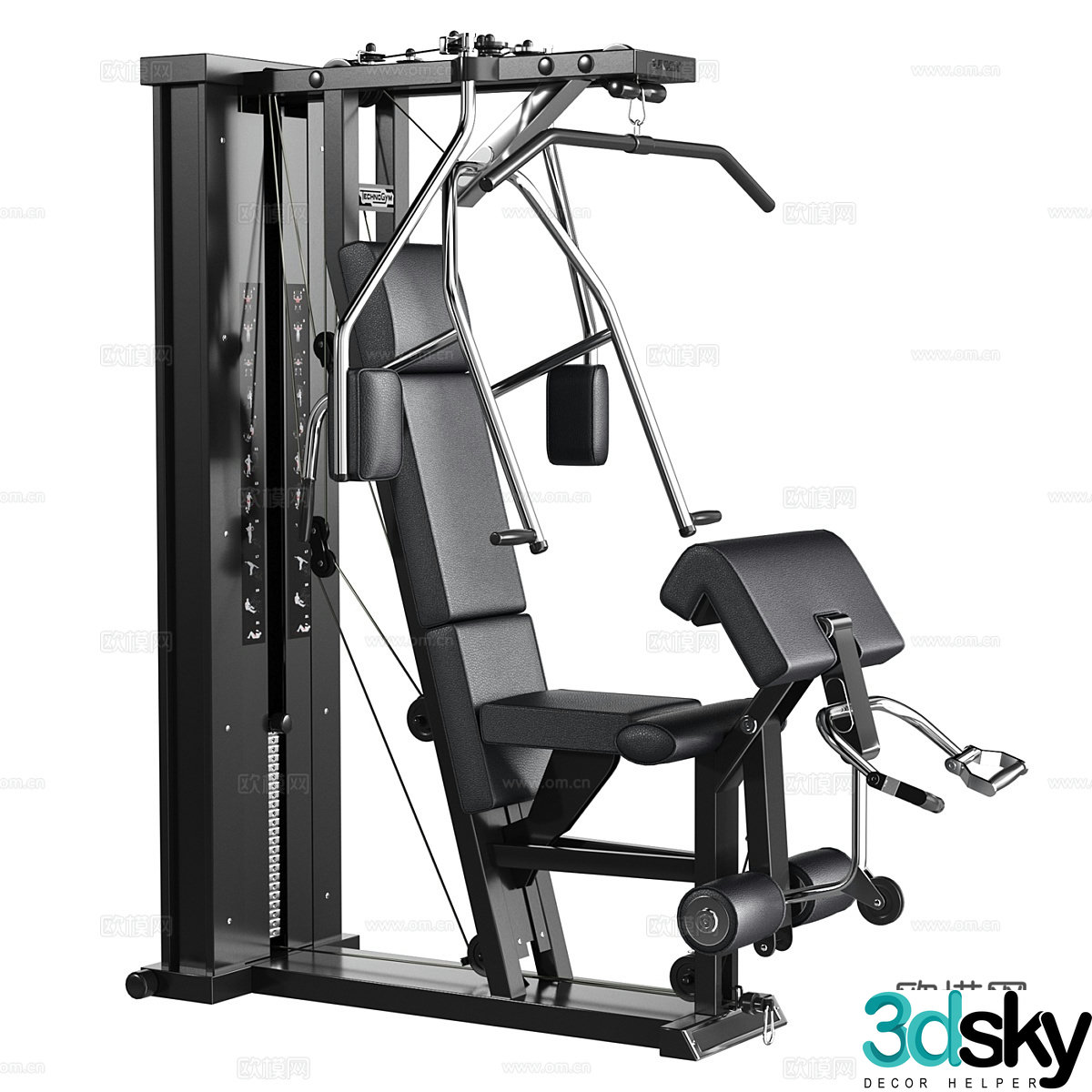 Unica Technogold fitness equipment 3d model