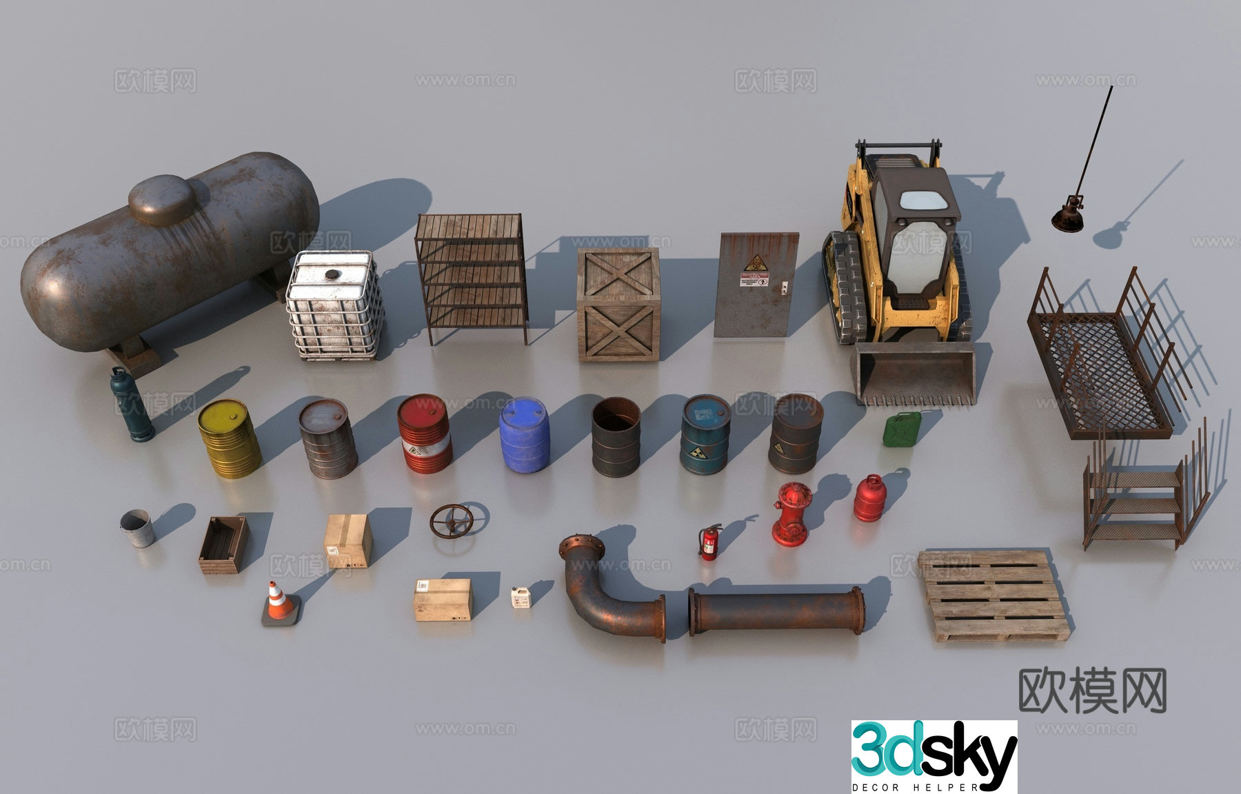 Industrial items 3d model