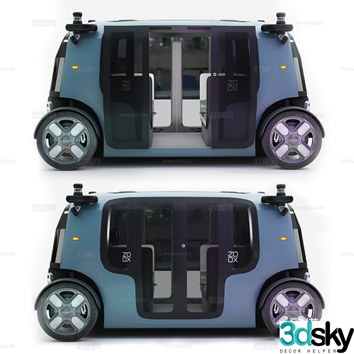 Zoox smart car 3d model