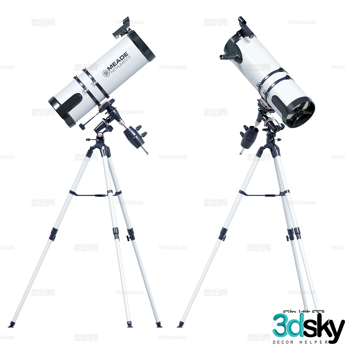 Astronomical telescope 3d model