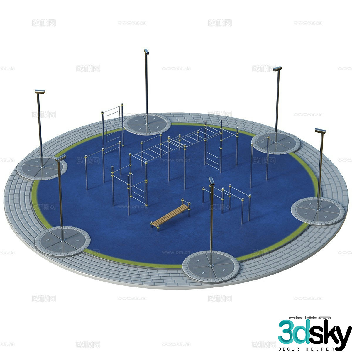 Sports field 3d model