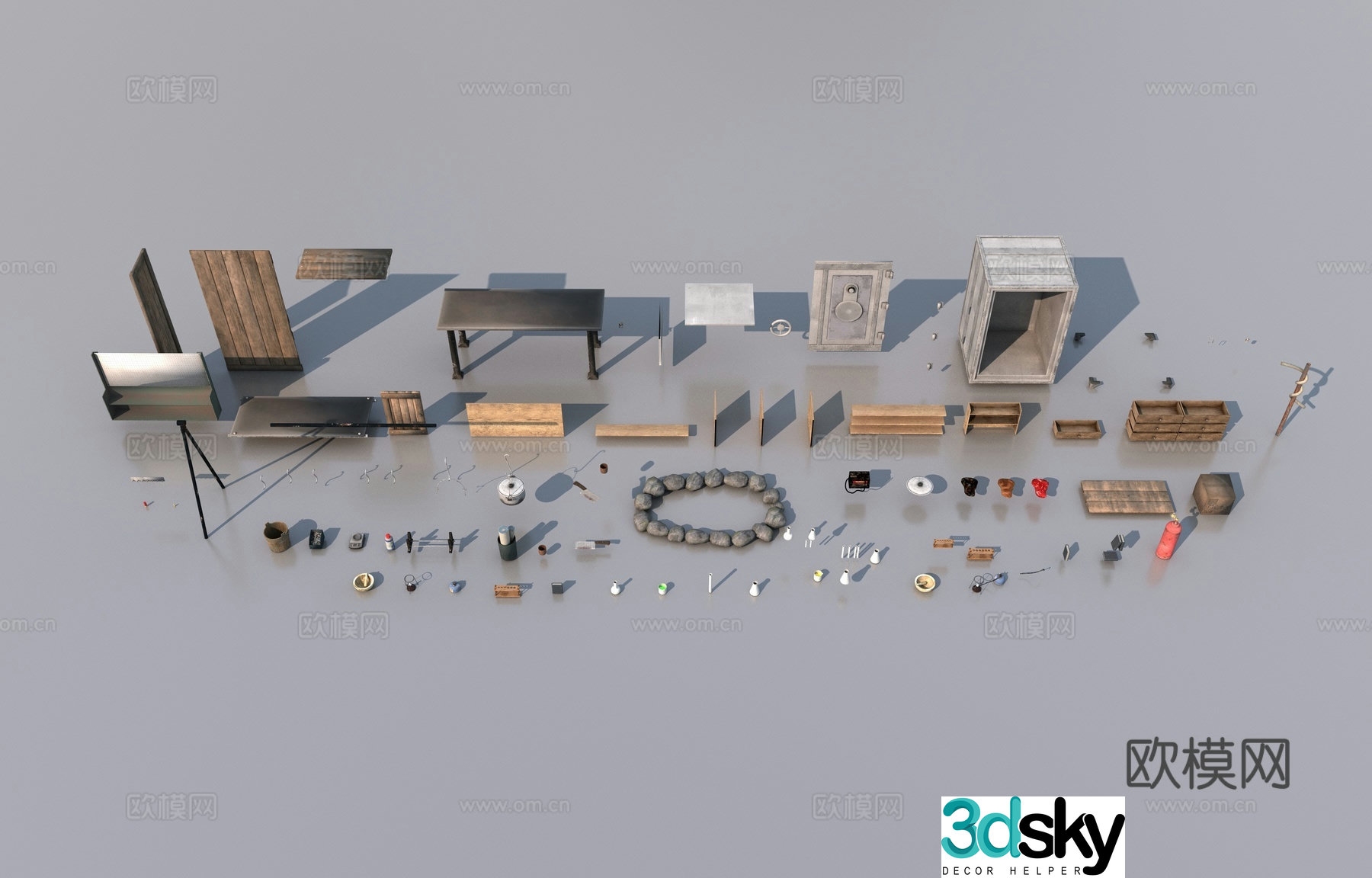 Industrial items 3d model