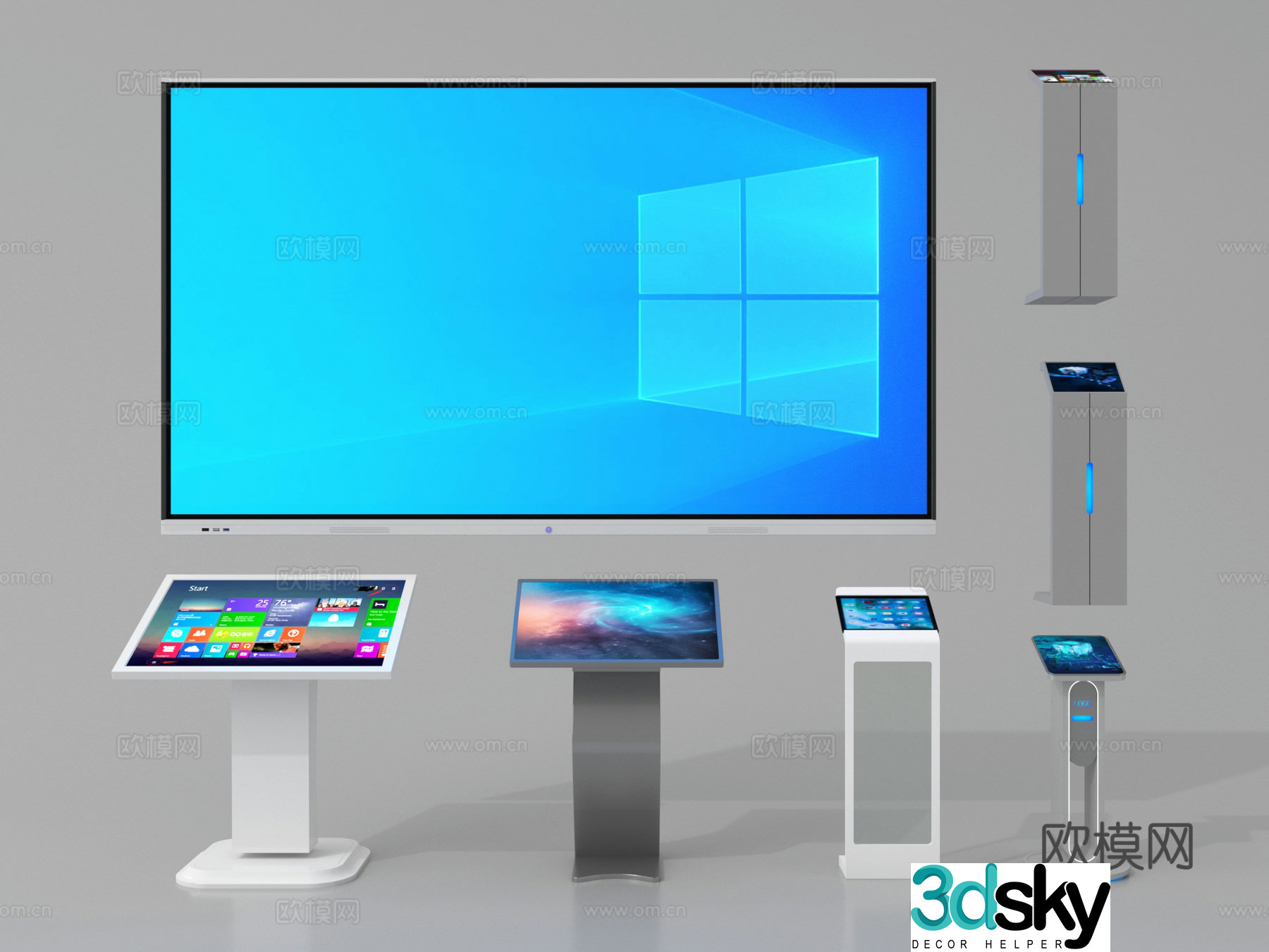 Modern all-in-one machine display screen inquiry machine guide screen dialing machine 3D model