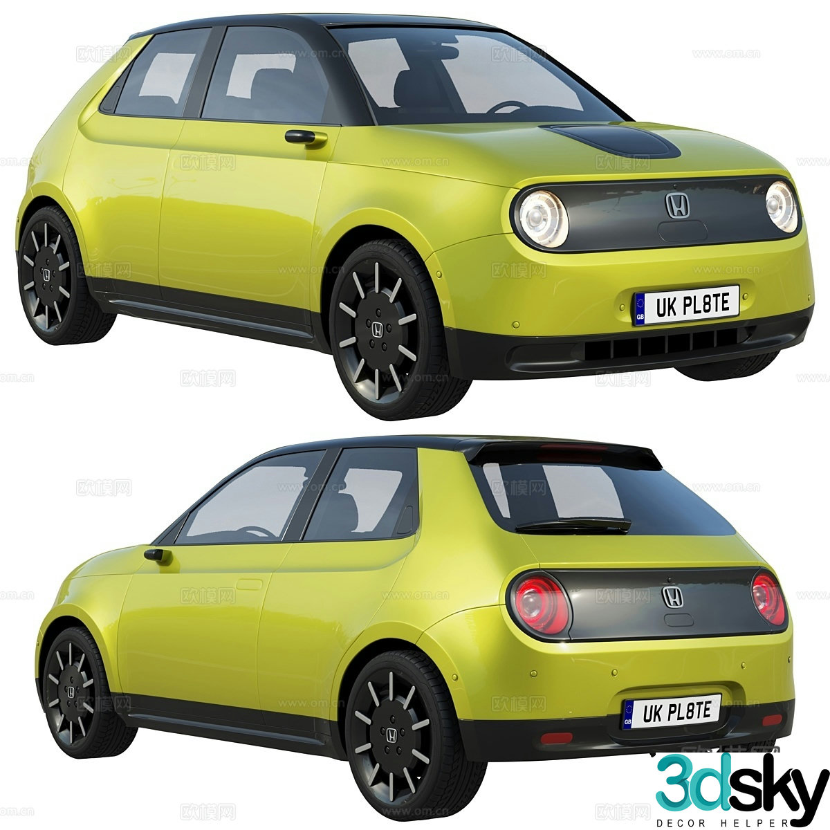 Honda e-prototype car 3d model