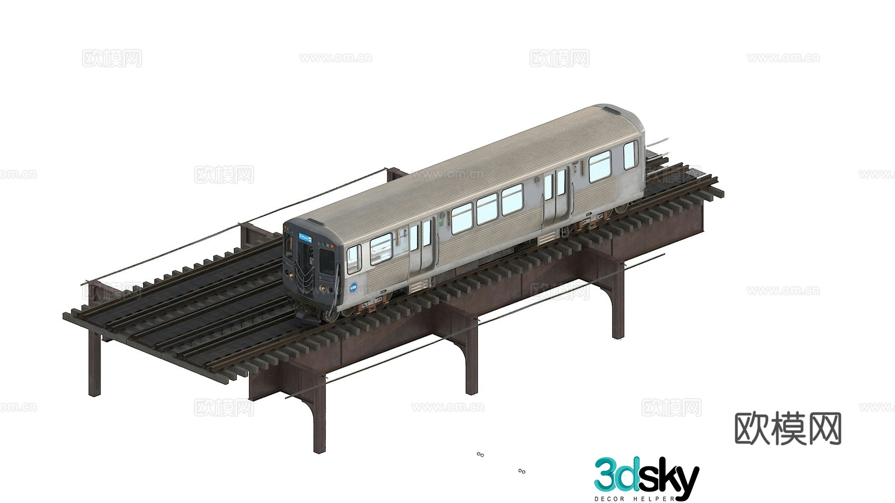 train rail 3d model
