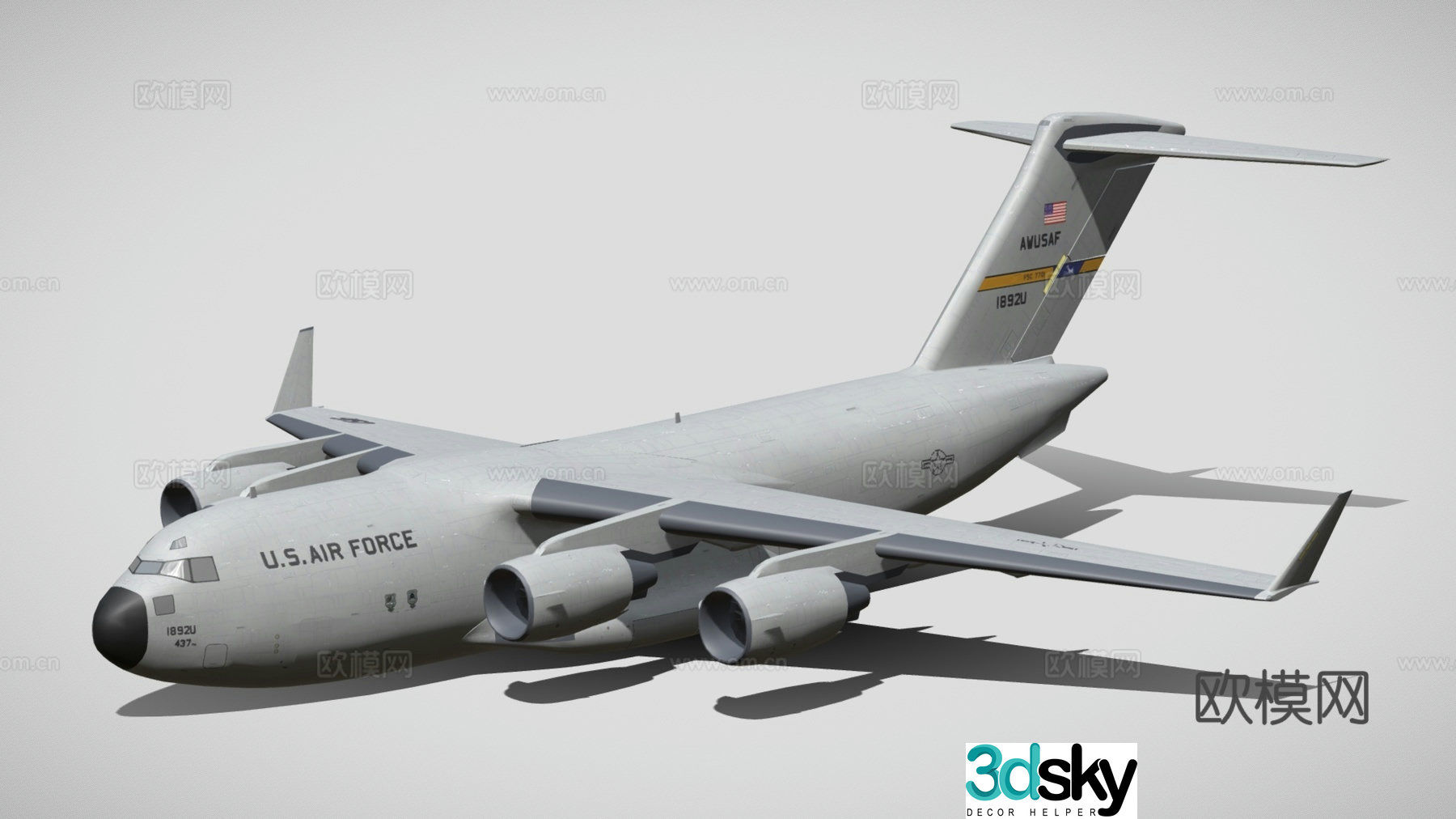 modern transport aircraft large aircraft aircraft tanker 3d model