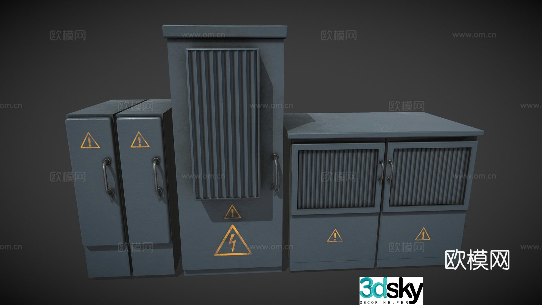 Modern industrial electrical box, electrical cabinet, switch cabinet, cabinet 3D model
