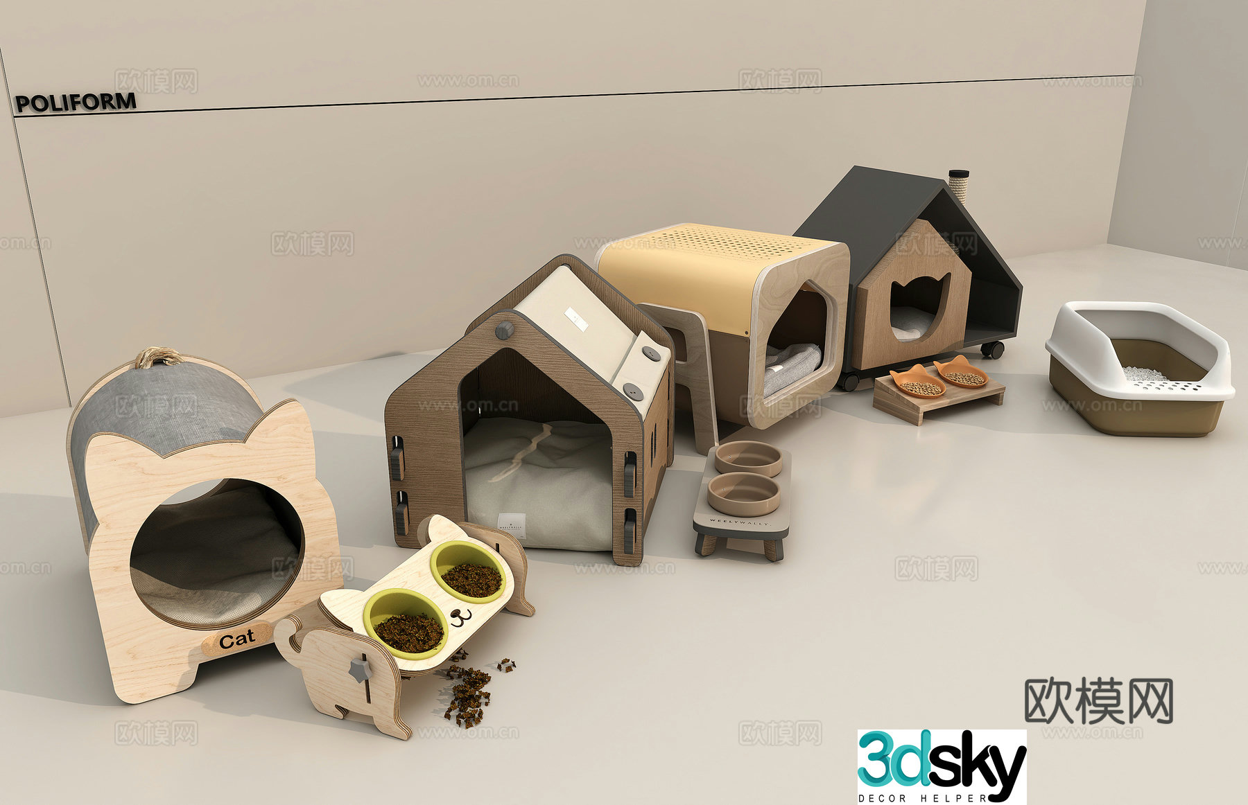 Cattery 3d model