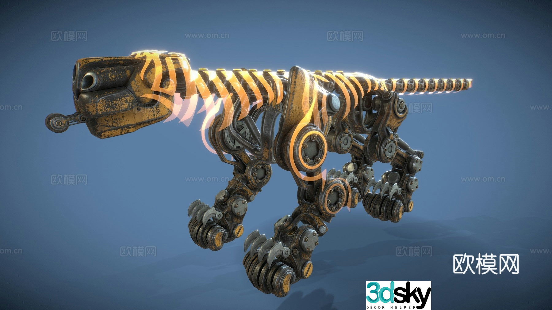 Modern technology-sense robot dog, bionic robot dog, intelligent robot 3D model