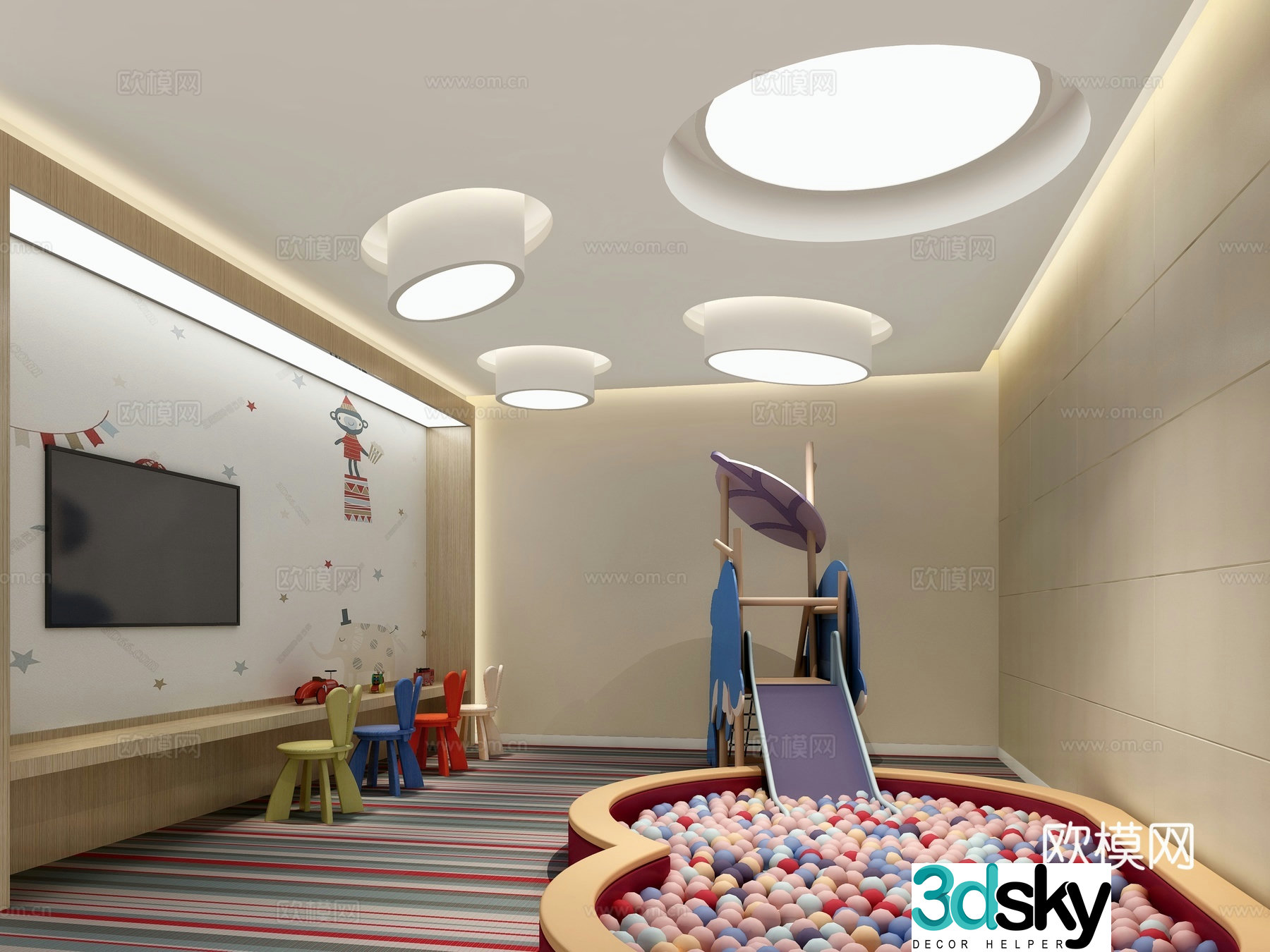 Children's play area 3d model