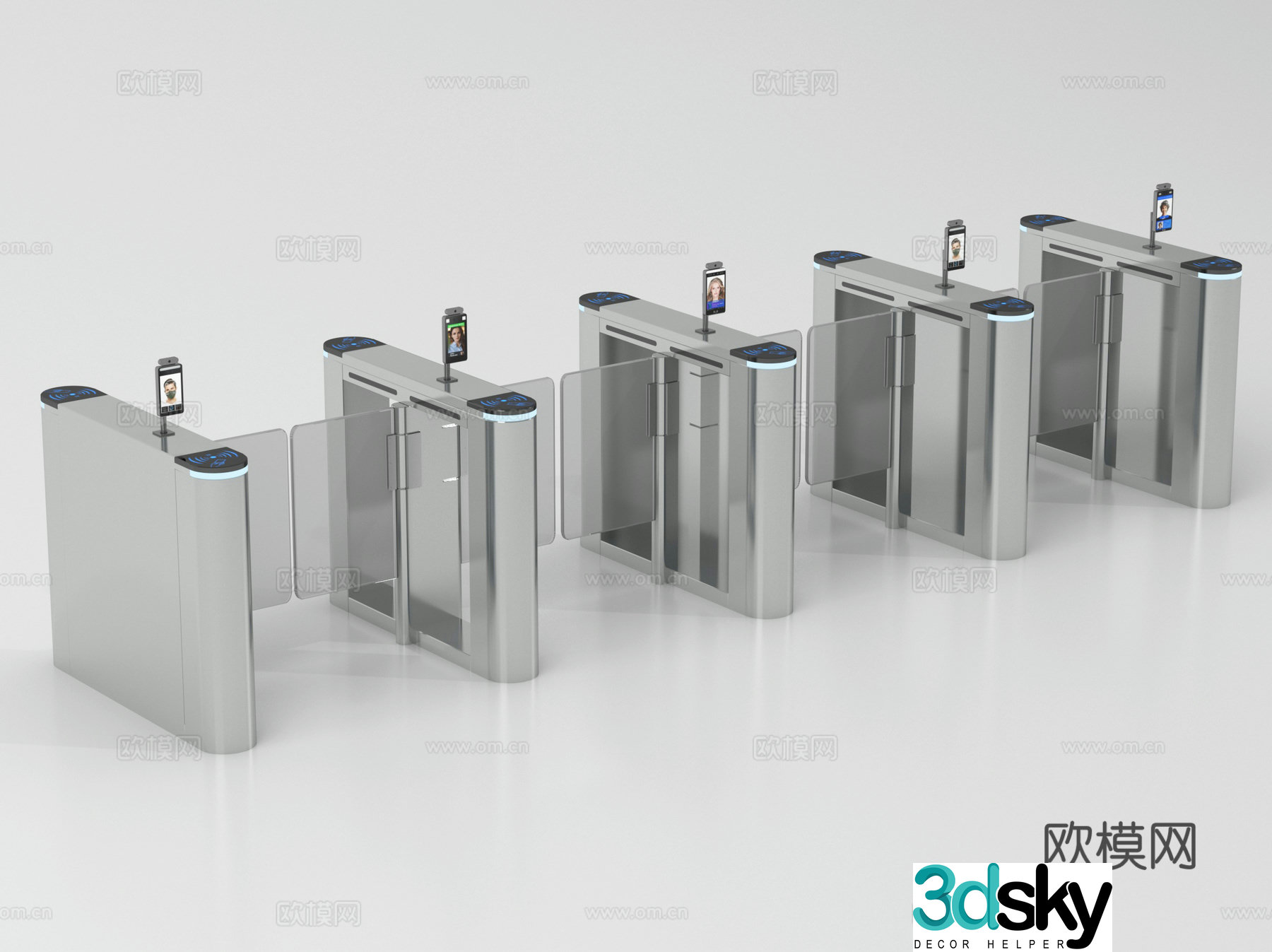 Modern access control, gate, access control machine, gate, sensor gate, gate 3d model
