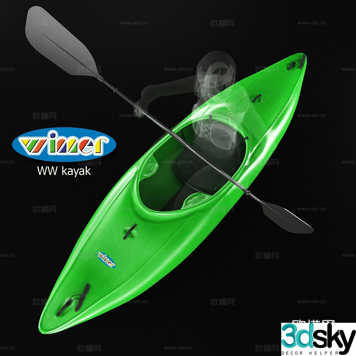 Kayak WINNER storm 3d model